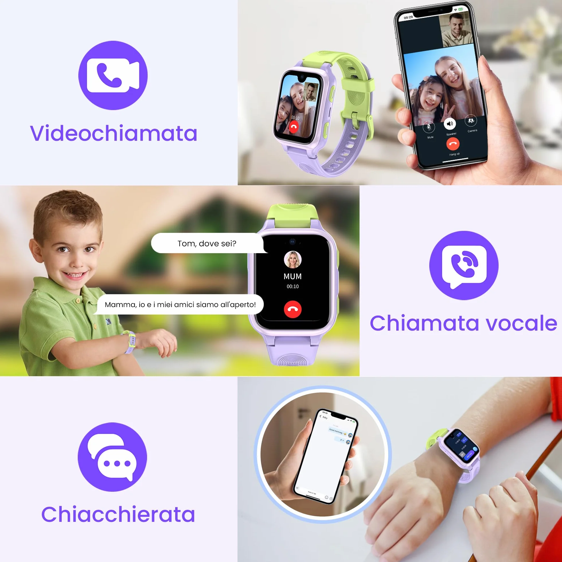 K9 Smartwatch Bambini AI, Orologio Smartwatch Bambini con GPS e Telefono,AMOLED da 1,78'' per bambini con 4G videochiamata, Sveglia, Modalità scuola, Impermeabile IP68,Adolescenti dai 6