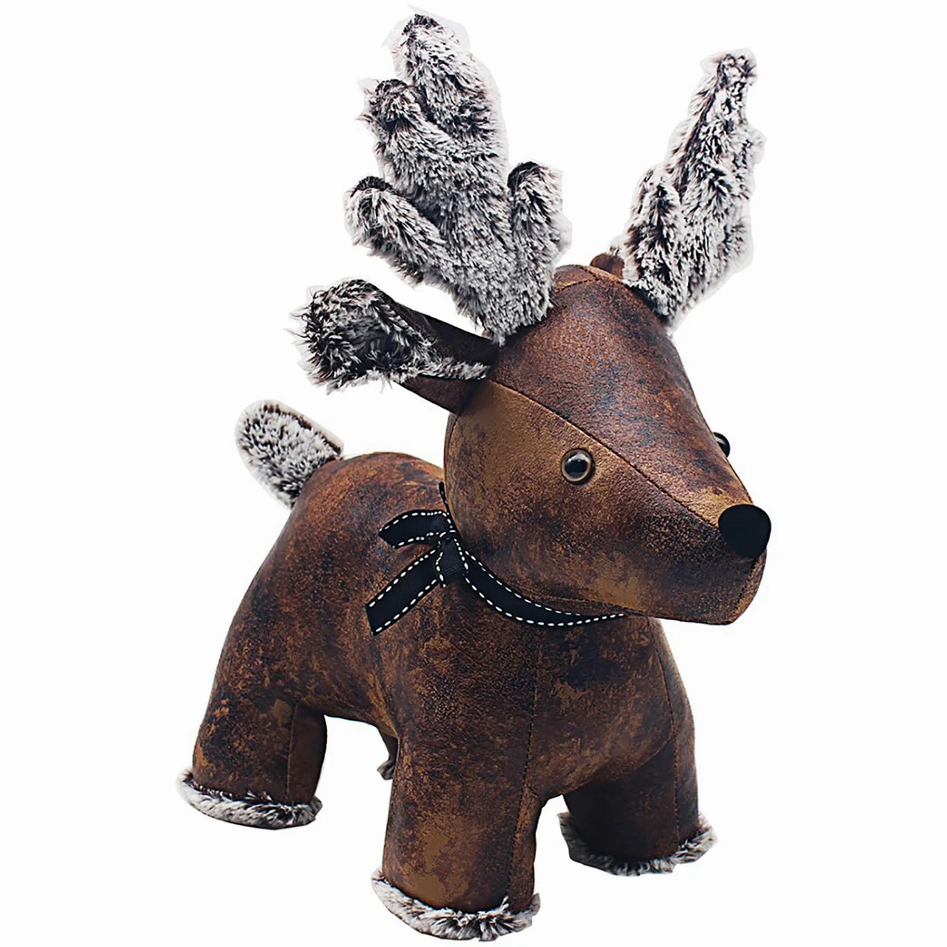 Lesser & Pavey Antique Pals Fermaporta a forma di animale, effetto vintage, con leone, cervo, cockapoo, maiale, rinoceronte, ippopotamo e altri disegni (cervo)