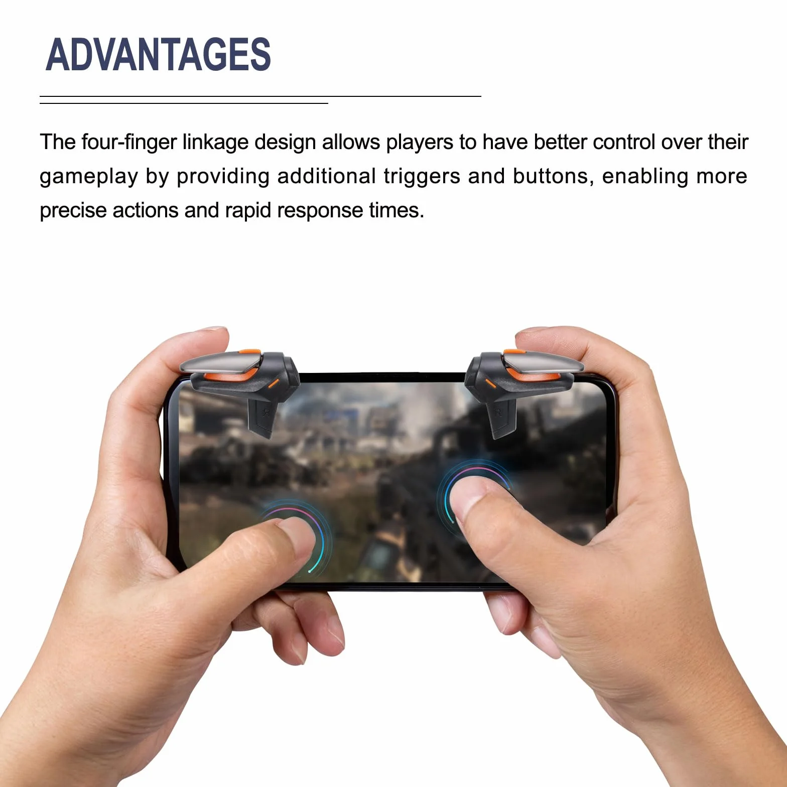 QUARKZMAN Gioco Grilletto Mobile Gioco Controller 1 Accoppia Singolo Sparo Fuoco Tasti Universale Sparatutto Sensibile per 4.7-6.5" Cellulare Telefono