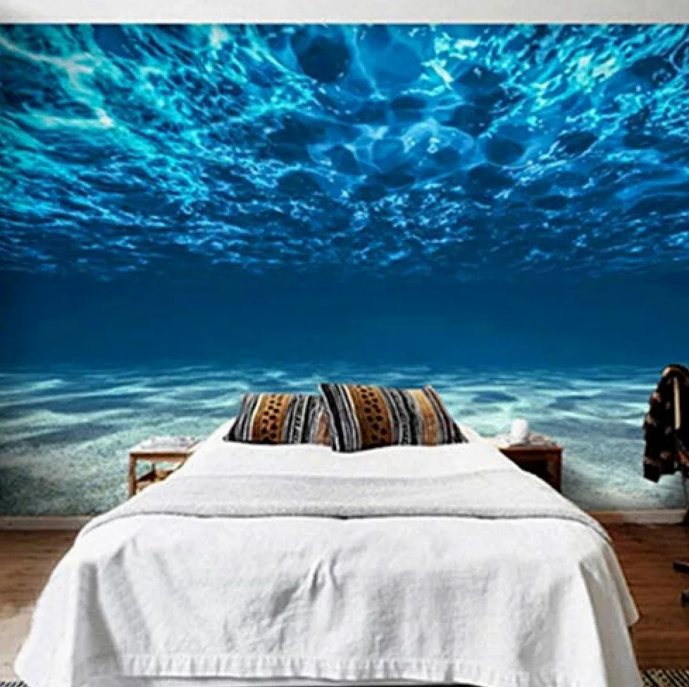 Carta Da Parati Fotografica 3D Paesaggio Di Mare Profondo Grande Murale Decorazione Della Parete Soggiorno Carta Da Parati Fotomurali Moderna Cucina Colla Camera Da Letto-350cm×256cm