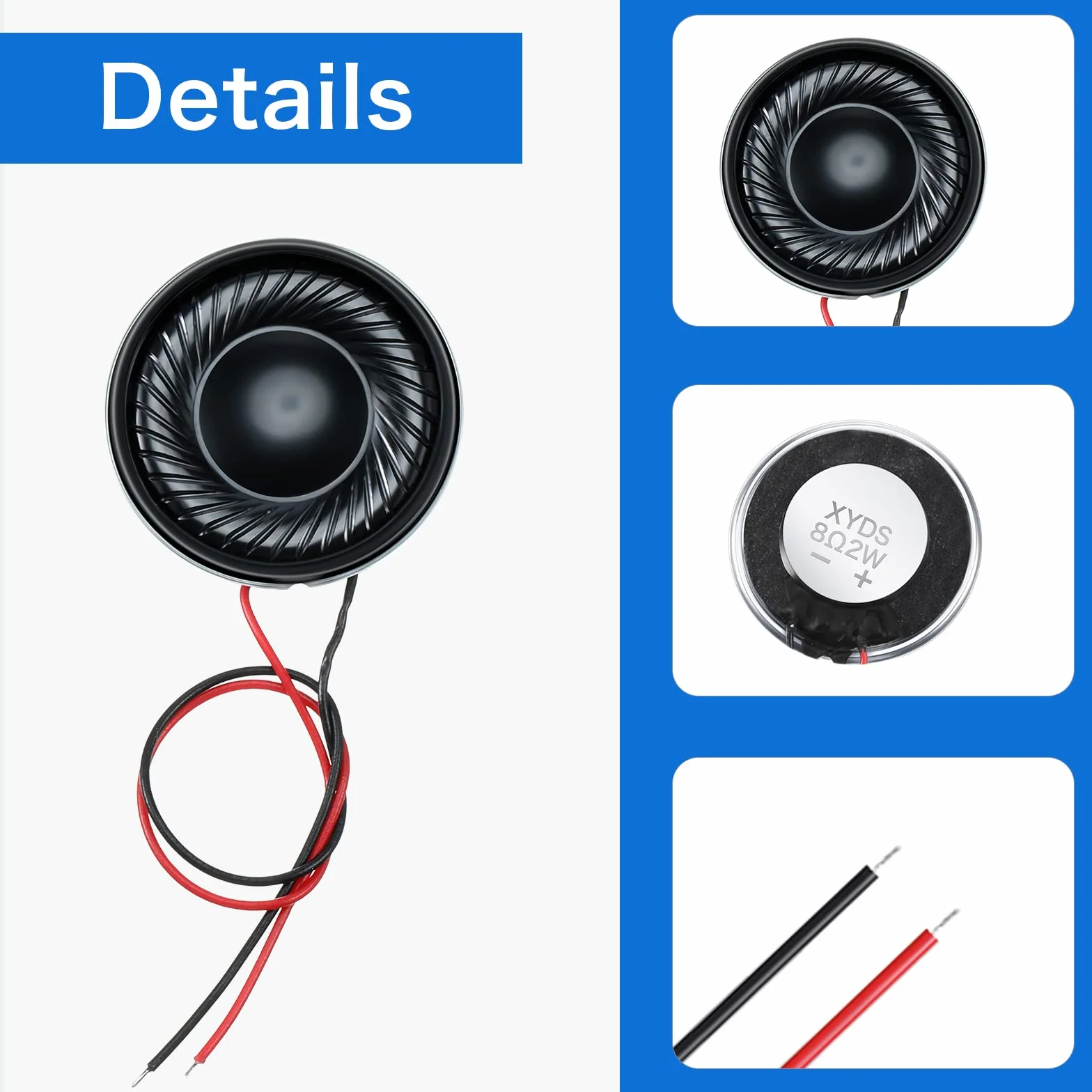 Weewooday Altoparlante Magnetico Interno Rotondo con Guscio Metallico Piccolo 2W 8 Ohm Micro Altoparlante Interno per Mini Speaker DVD EVD Altoparlanti Multimediali