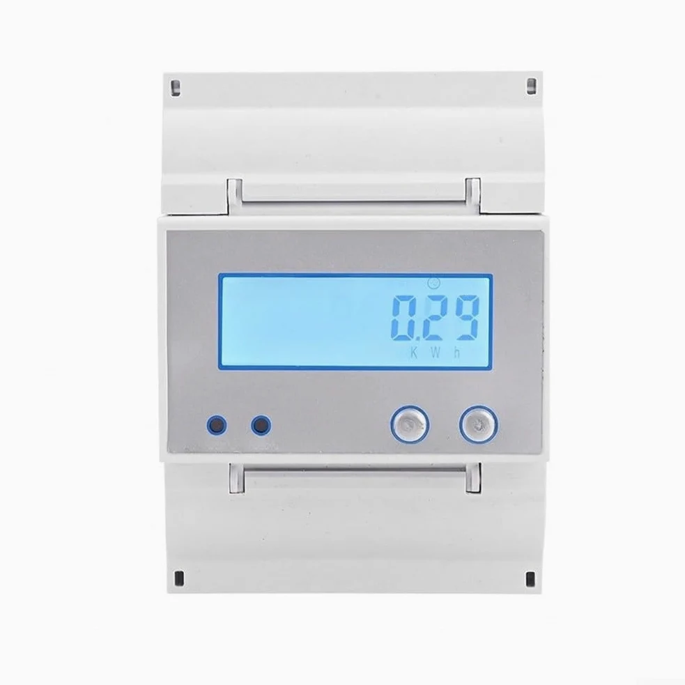 LCD Digitale Monofase Misuratore di Energia DC Amperometro RS485 Monitor di Potenza Bidirezionale 20A per Din Rail