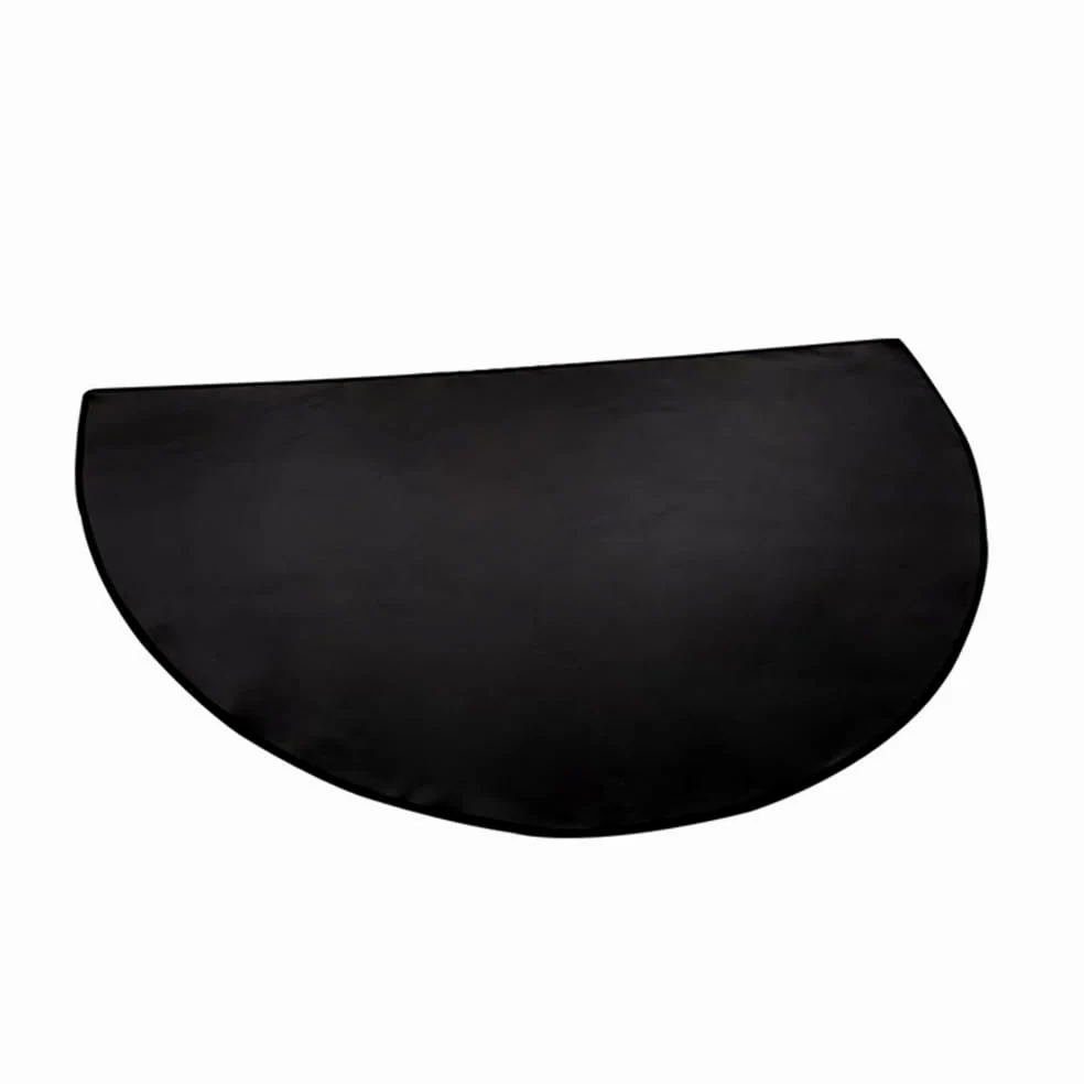 Tappetino per camino mezzo rotondo, 70 x 152 cm, mezzo rotondo, protegge i pavimenti, tappeto mezzo rotondo per camino, tappetino antiscivolo universale per camino, isolamento termico, protegge i