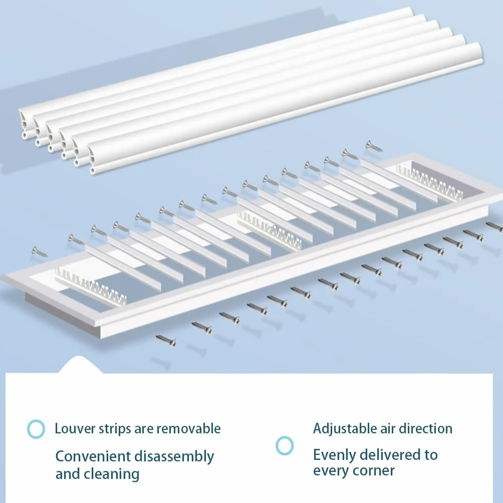 Griglia di ventilazione a parete in ABS | Dimensioni multiple bianche for armadio da cucina, guardaroba, bagno, garage: ventilazione(400x400mm)