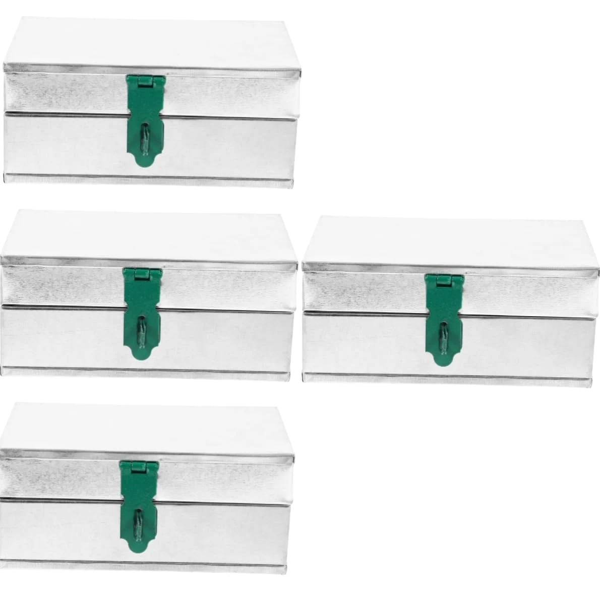 NUOBESTY 4 Pezzi Scatola Stoccaggio con Chiusura Organizer per Utensili da Giardino e Documenti Design Elegante e Pratico Spazio Conservazione Robusta e Facile da Trasportare