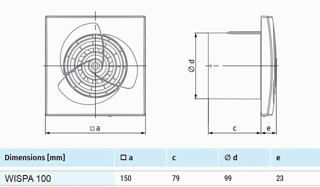 Ventola Estrazione aria Industriale 100 mm Facile da installare una ventola di estrattore da bagno potente tranquillo da 4 pollici parete della doccia e ventilazione montata a soffitto Controllo ambie