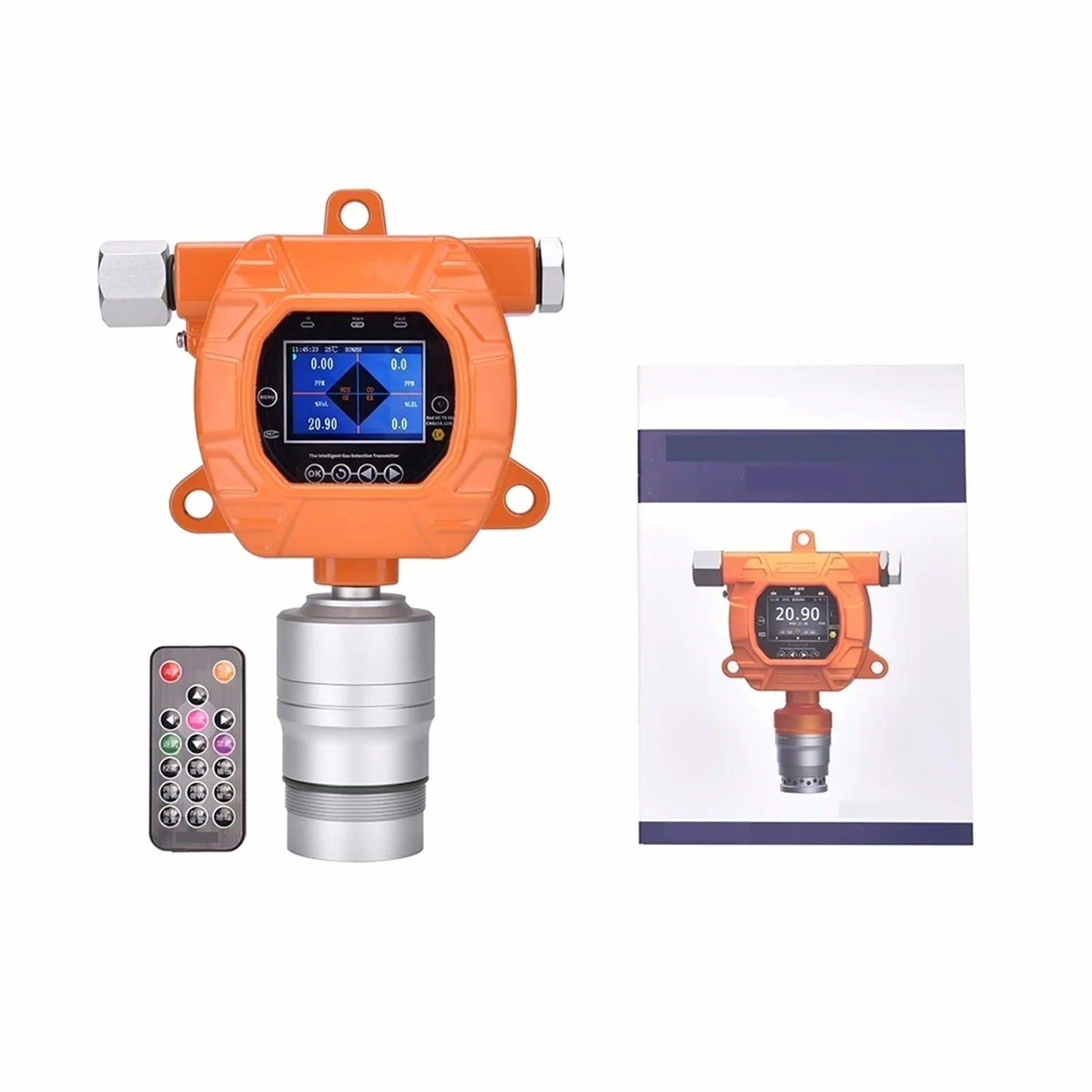 Monitor gas, rilevatore perdite gas, Rilevatore di gas di fosfina fissa PH3 Tester di concentrazione Rilevatore di gas tossico 0-100 ppm, 0-1000ppm, giallo per casa, camper, fognatura(0-100ppm)