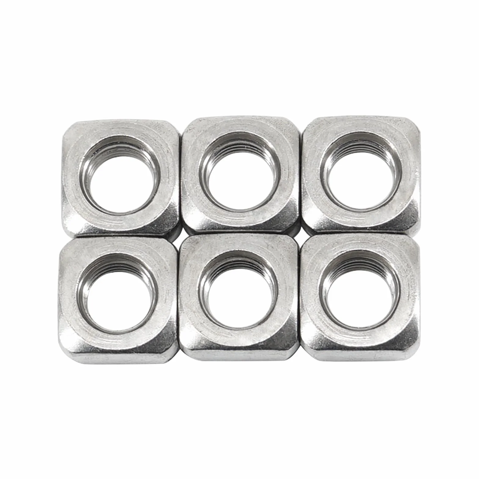 Dado quadrato M4 304 in acciaio inox confezione da 100