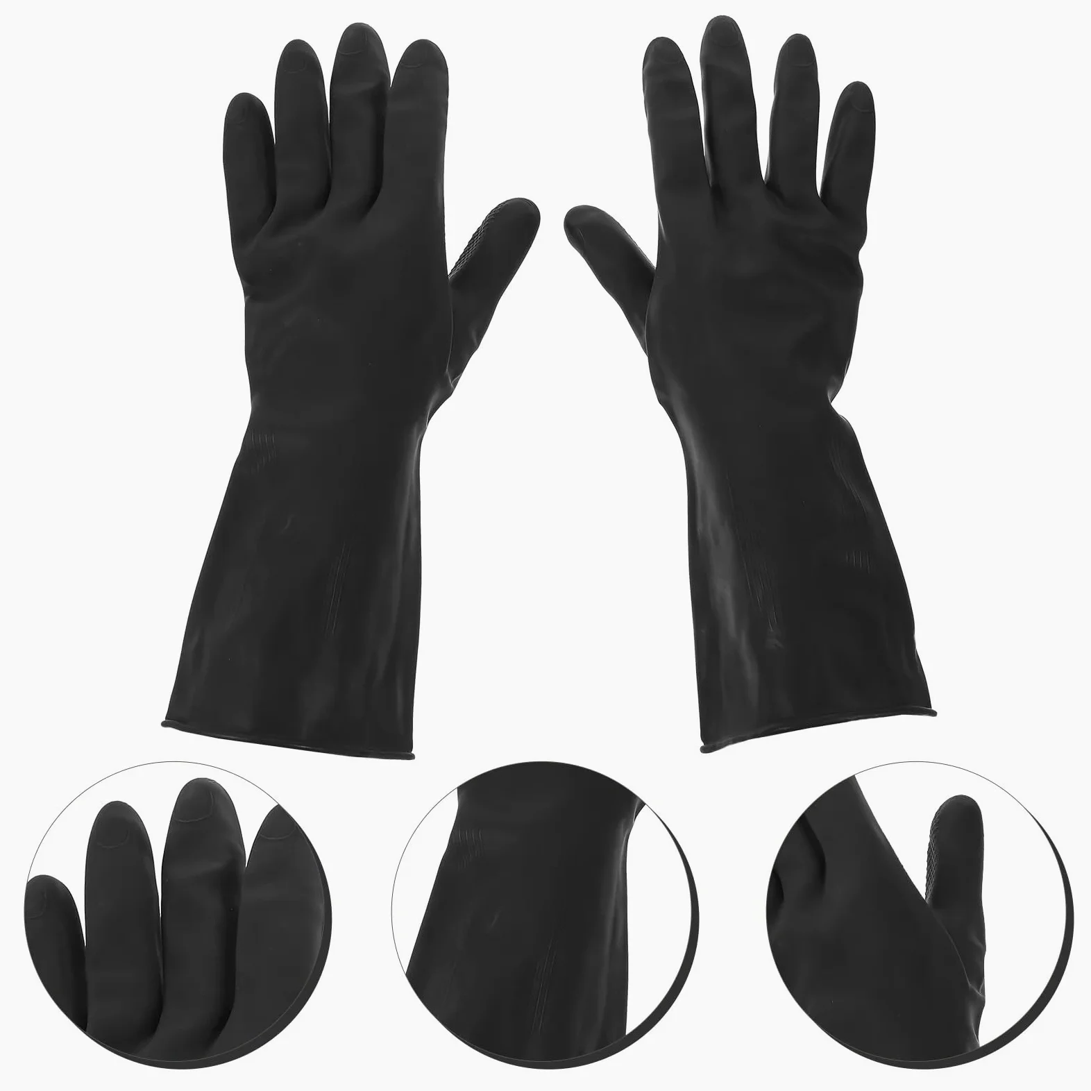Guanto di Gomma 4 Paia di Guanti in Gomma Antiscivolo for Uso Domestico, riutilizzabili, for la Pulizia della Cucina for Lavare i Piatti
