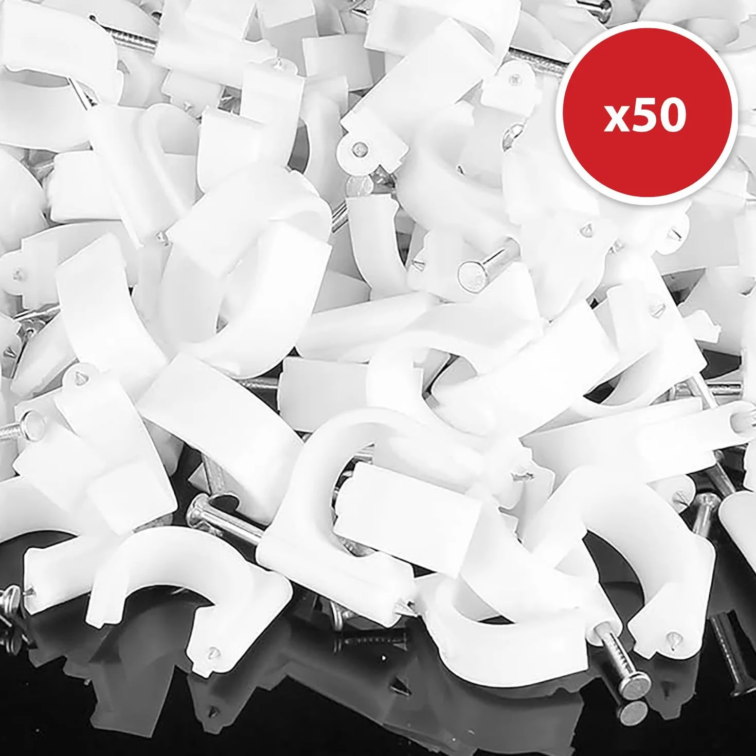 Velamp passacavo in plastica bianca 50 pezzi diametro 4 mm² copricavo tondo