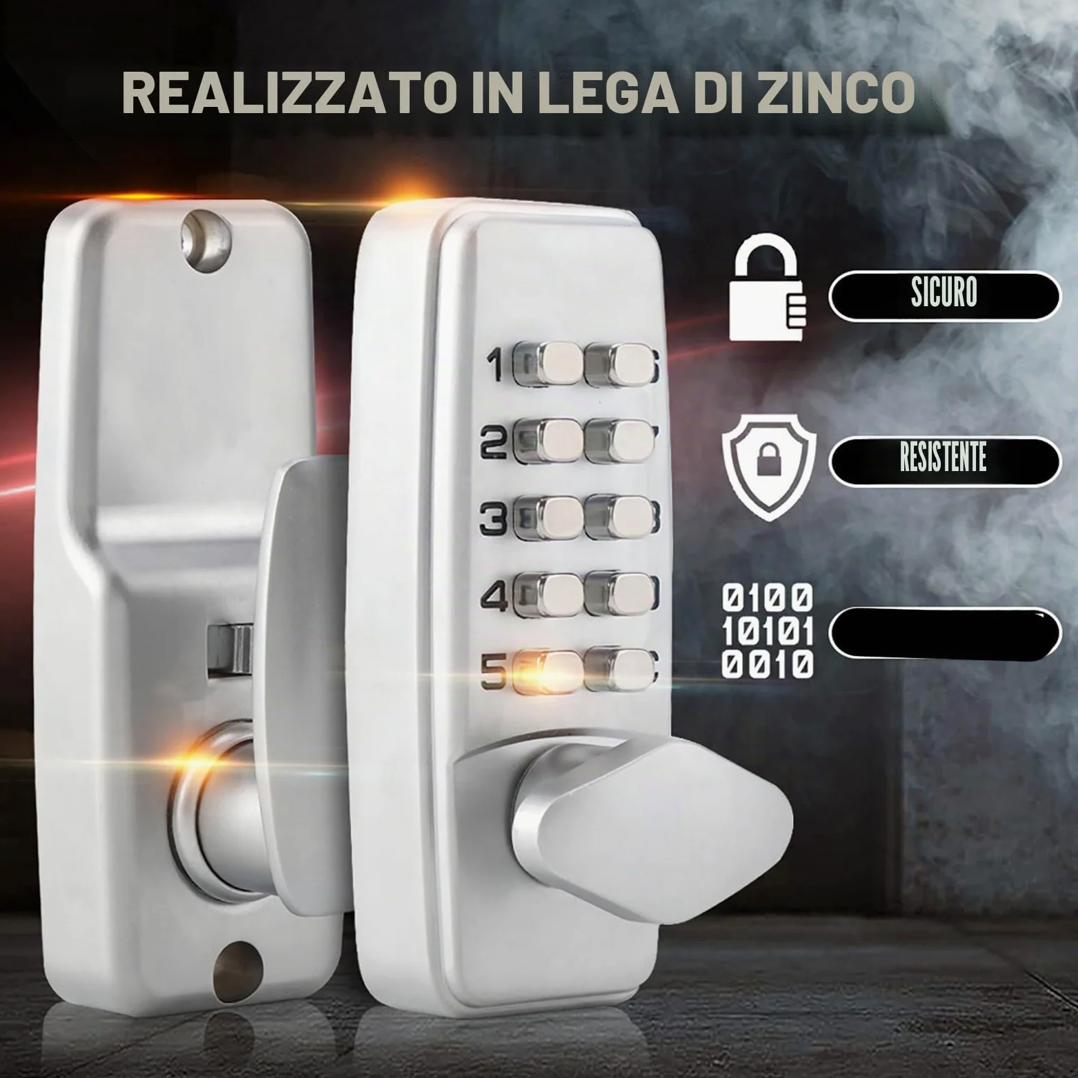 FTVOGUE 2-8 Meccanico Digital Code Lock Keyless Entry Door Lock Combinazione Password Sicurezza per Casa e Ufficio