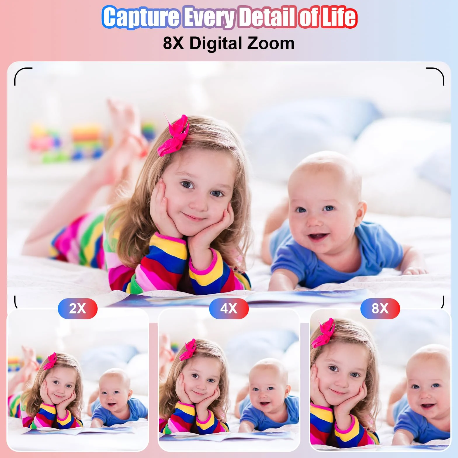 Fotocamera per bambini a stampa istantanea – Fotocamera istantanea 1080P da 6,1 cm, con scheda da 32 G e 3 rotoli di carta fotografica, fotocamera digitale per bambini, giocattoli di Natale e