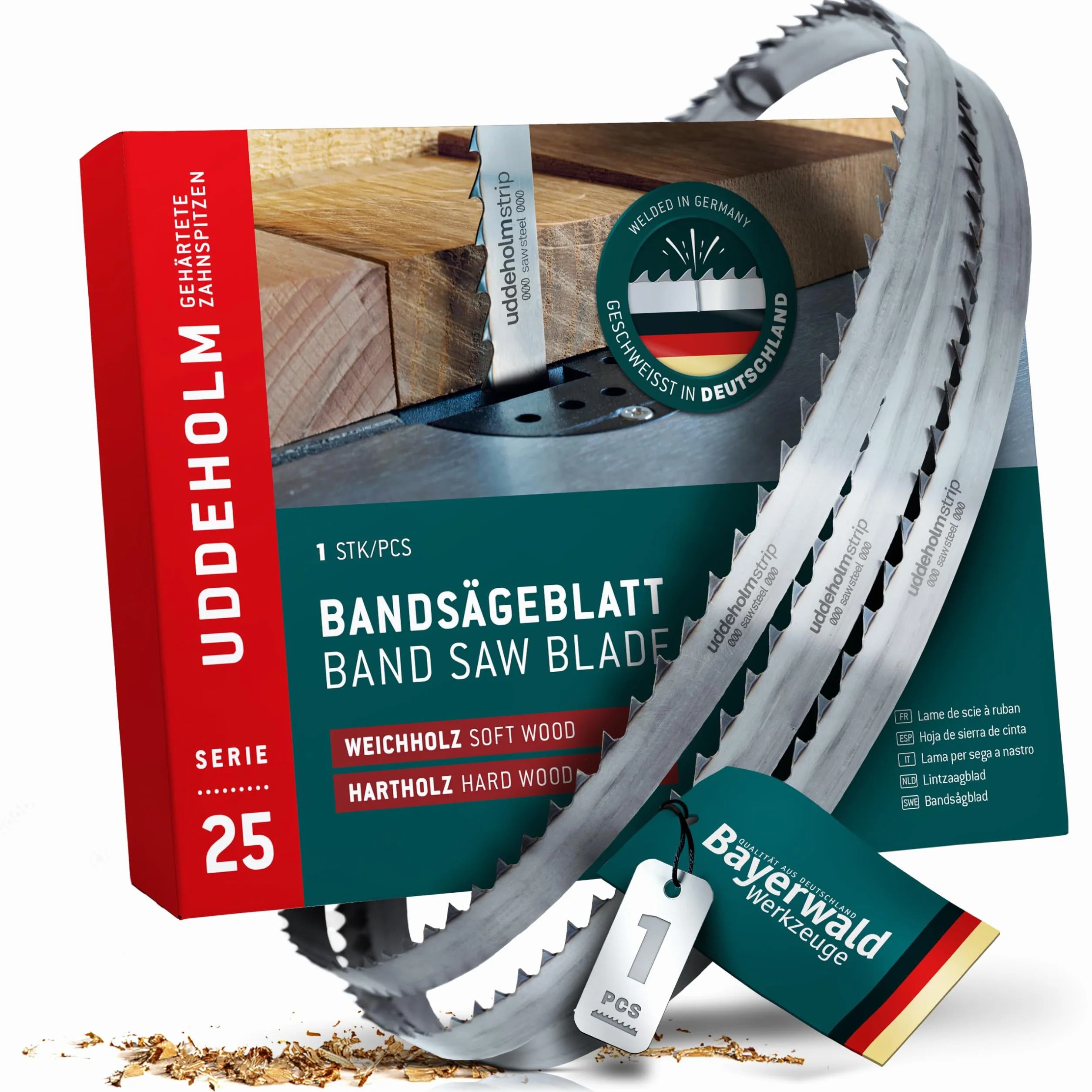 Bayerwald Uddeholm - Lama per sega a nastro temprata, 2630 x 15 x 0,5 x 6, per tutti i tipi di legno/sega a nastro adatto per campi e molto altro ancora.
