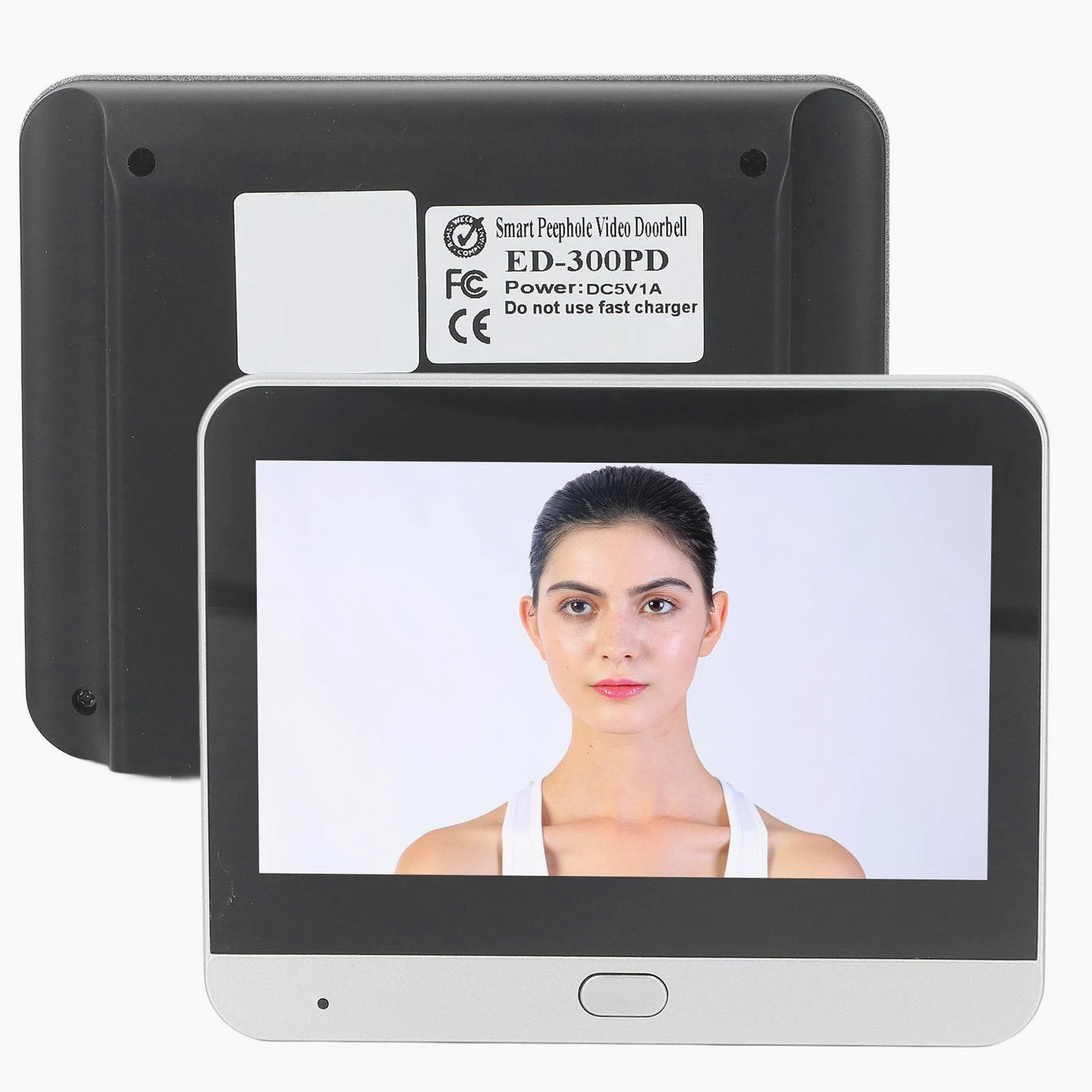 Tonysa Spioncino Digitale per Sistemi di Sicurezza Domestica, Telecamera Digitale Spioncino Elettronico Spioncino Wireless Telecamera 1080P Visione Notturna a 120 Gradi Citofono