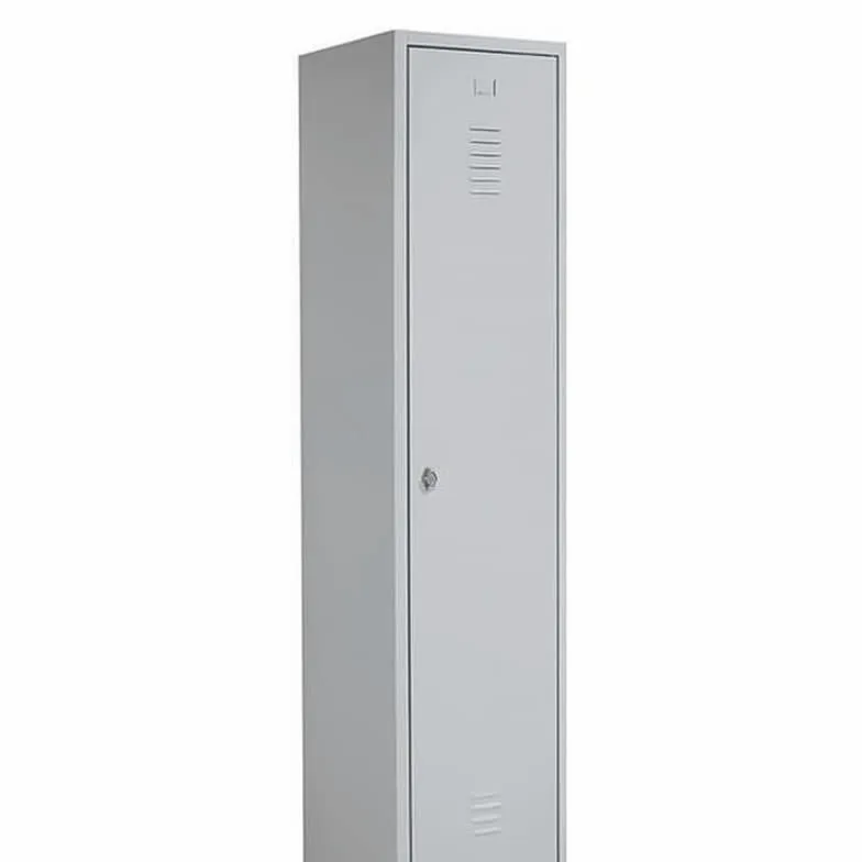 Mondo Viro Armadio spogliatoio in metallo a due ante con ripiano e appendiabiti 36 x h 180 cm (1 anta)