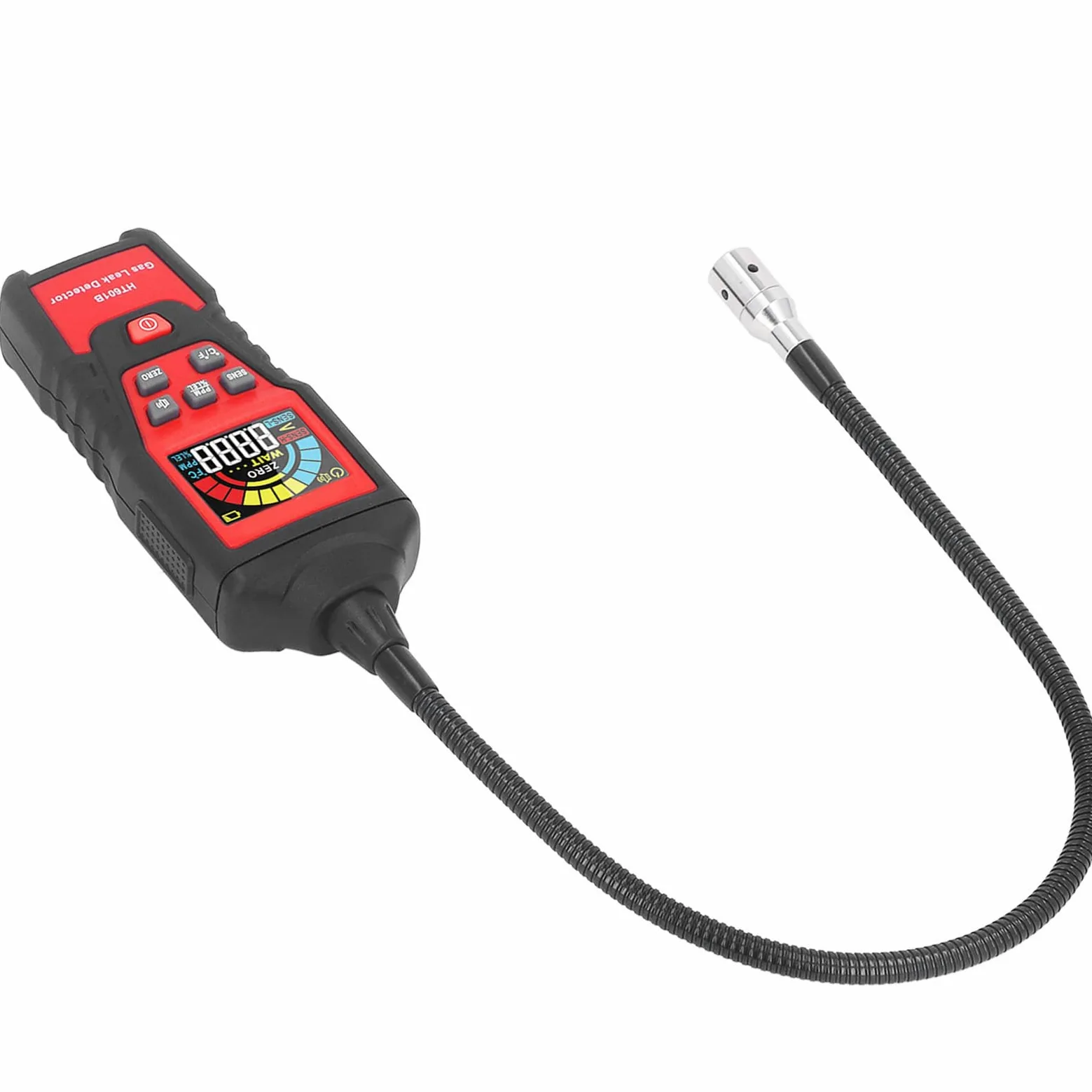 FTVOGUE Rilevatore di Perdite di Gas, Rilevatore di Gas Combustibile ABS con Display LCD, Allarme Sonoro e Luminoso, sensibilità Al Metano 50 PPM, Alimentato AAA per Uso Domestico in Cucina