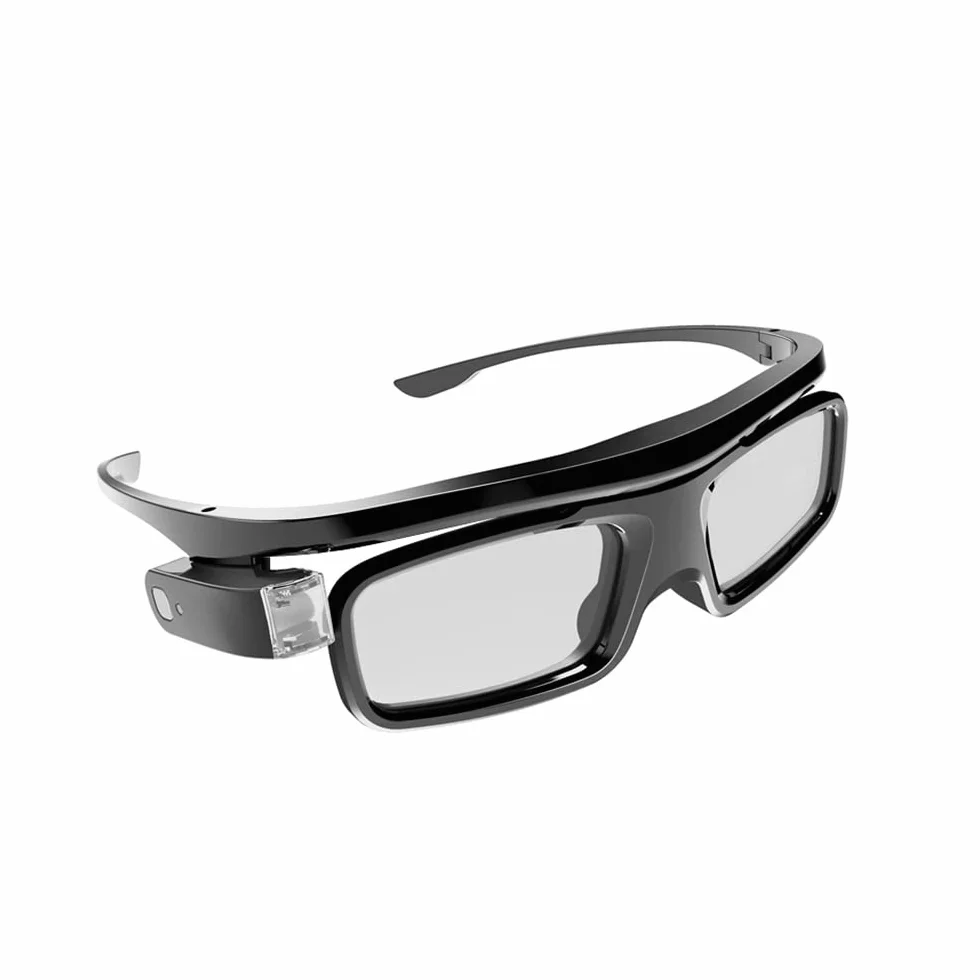 BYINTEK Occhiali 3D Ricaricabili per Proiettore DLP 3D UFO P20 R19 U70 Pro, Otturatore Attivo DLP-Link Real 3D Shocking, Perfetto per Film e Giochi 3D