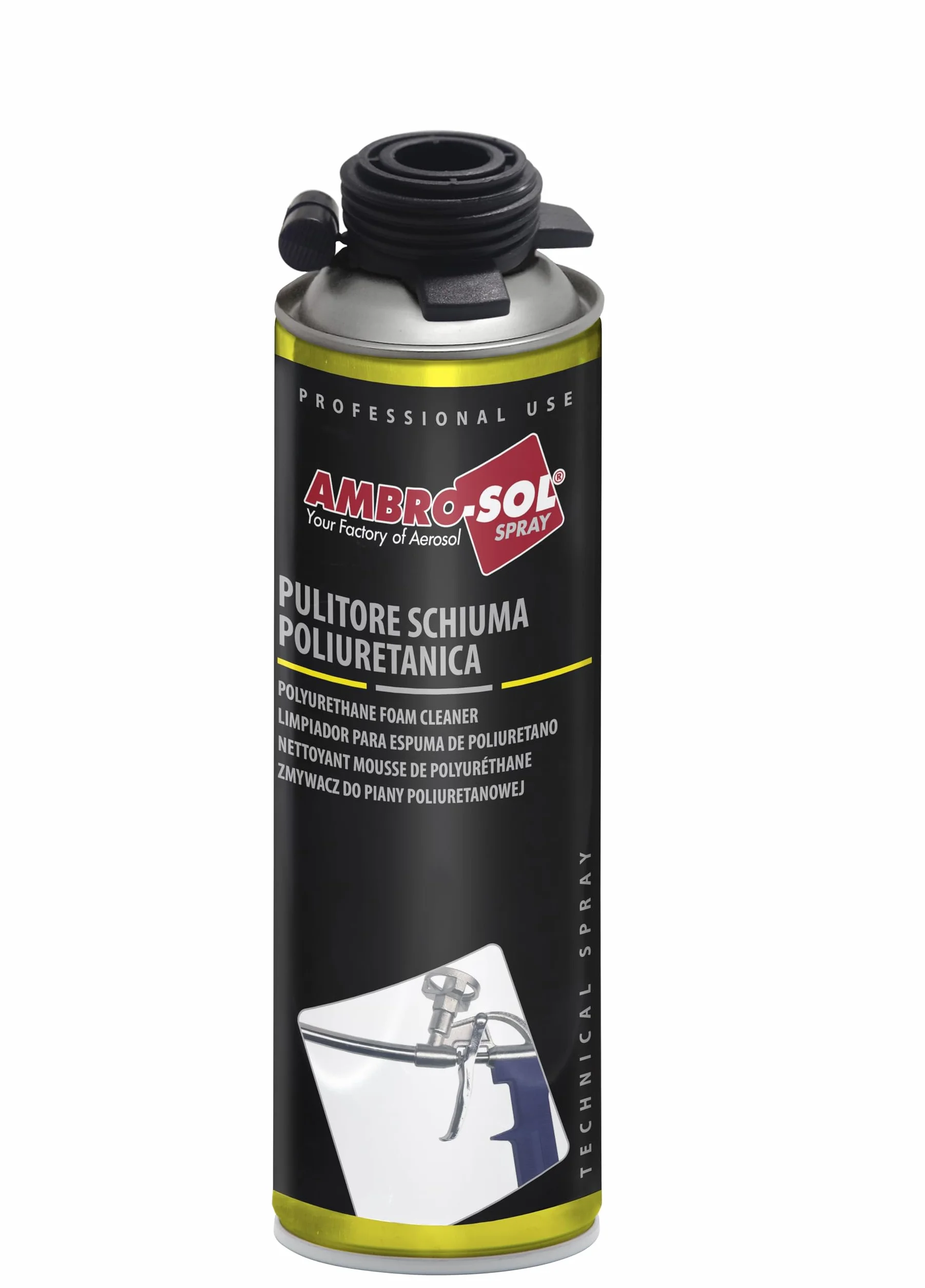 Ambro-Sol P302 Pulitore Schiuma Poliuretanica 500 ml Bomboletta Spray Riciclabile