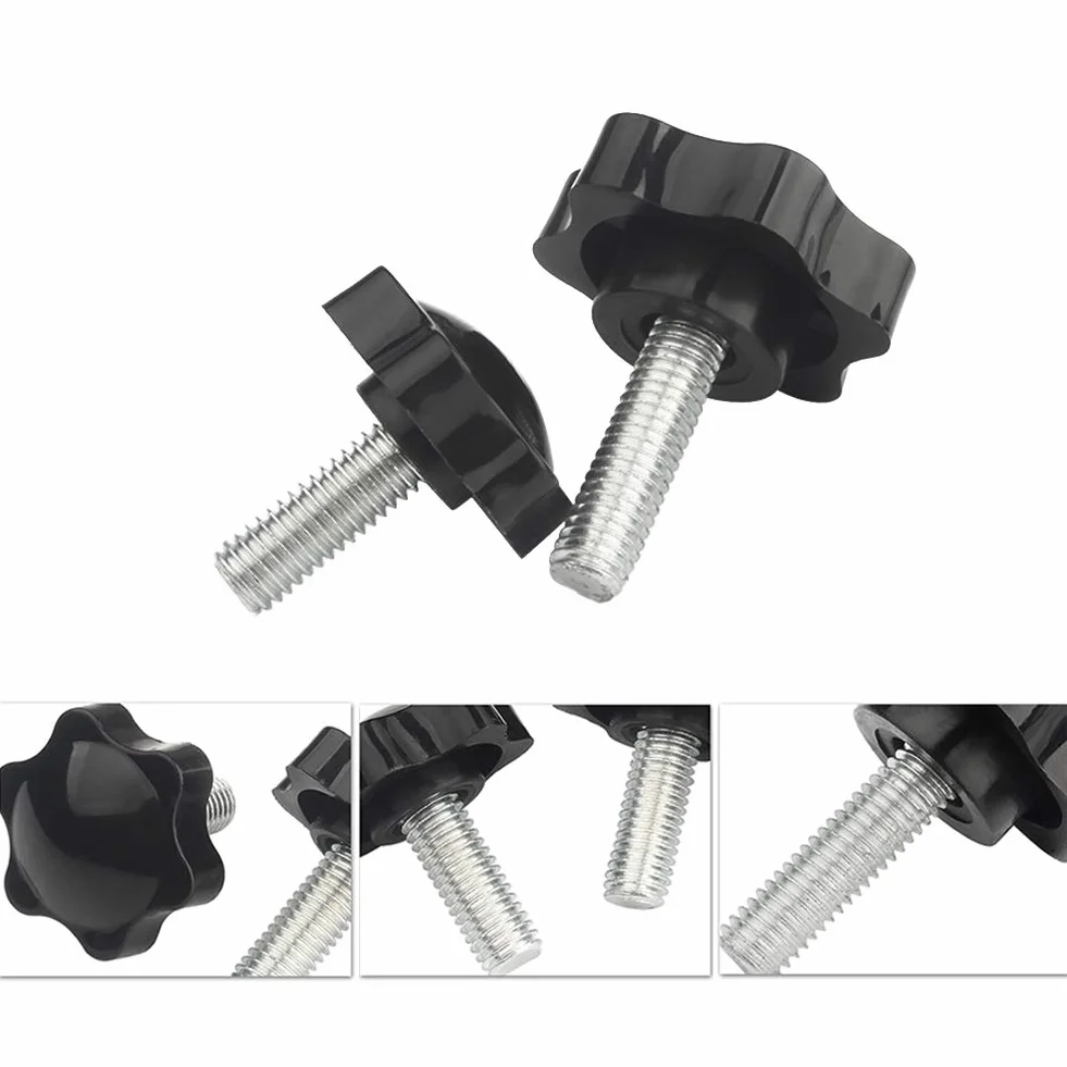 Maniglia Bloccaggio Vite Manopola M10 Filettatura Maschio Plastica Testa a Stella Dadi