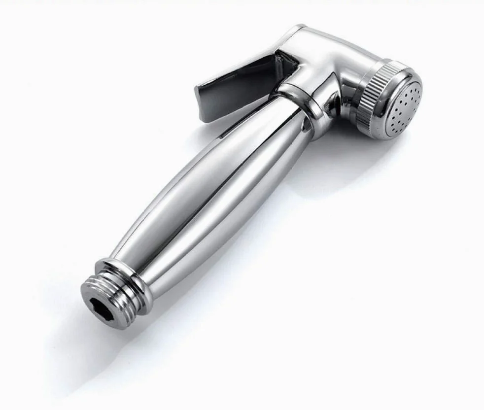 Set Doccia con soffione, doccetta, doccetta per WC, igiene, Corpo valvola in Ottone Cromato, Rubinetto di Scarico a Parete