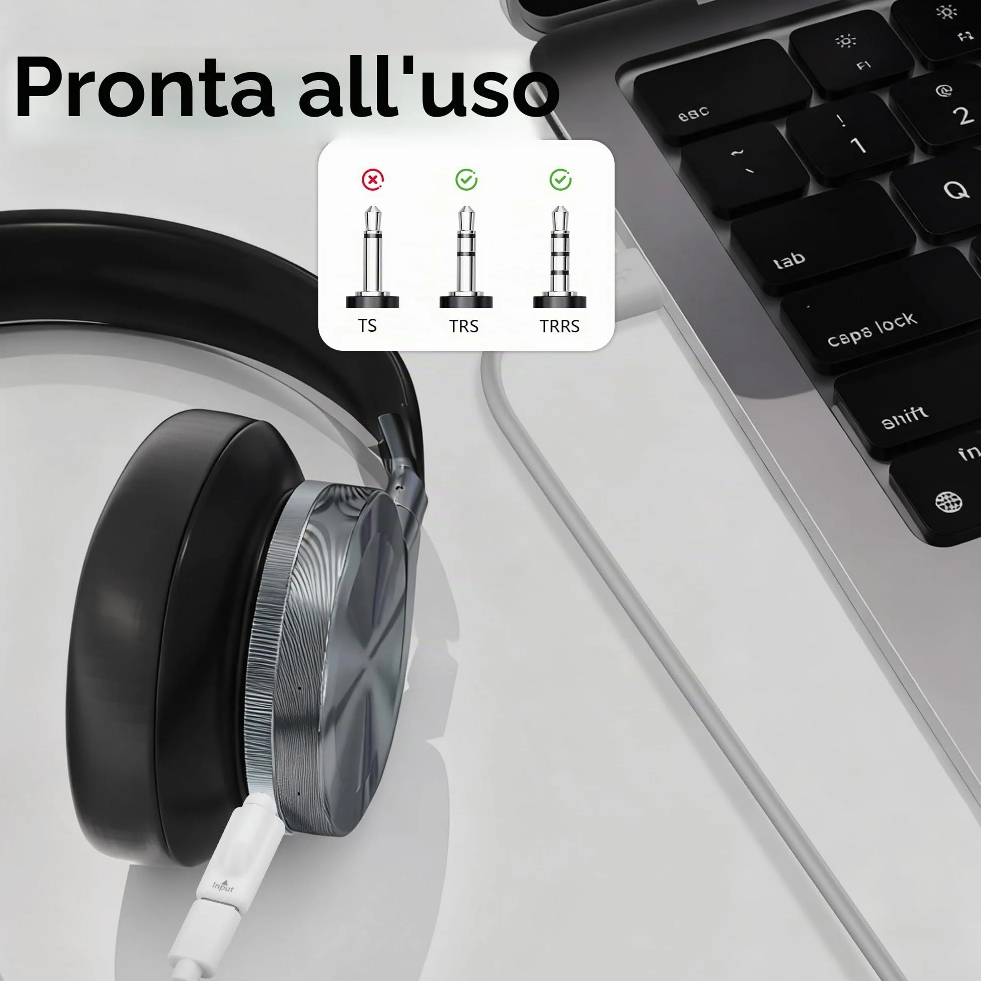 CERRXIAN 2 adattatori da USB-C a jack per cuffie da 3,5 mm, tipo C femmina (ingresso) a AUX (uscita), convertitore audio digitale per PC, tablet, laptop, microfono, altoparlante