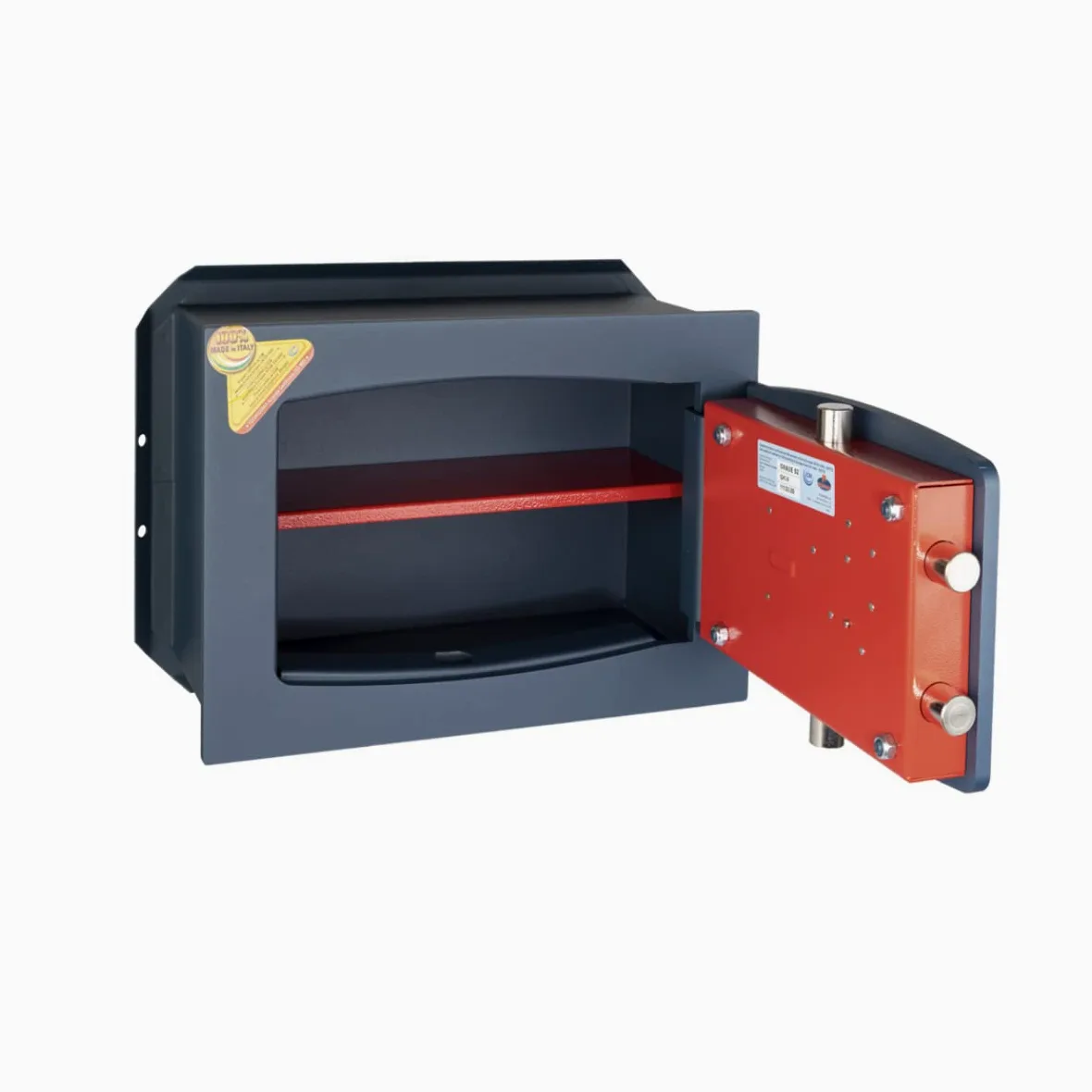 Technomax, Cassaforte a muro, Gold Key modello GK/4L, chiusura con chiave a doppia mappa, Dimensioni mm. 270 (H) x 390 (L) x 240 (P)