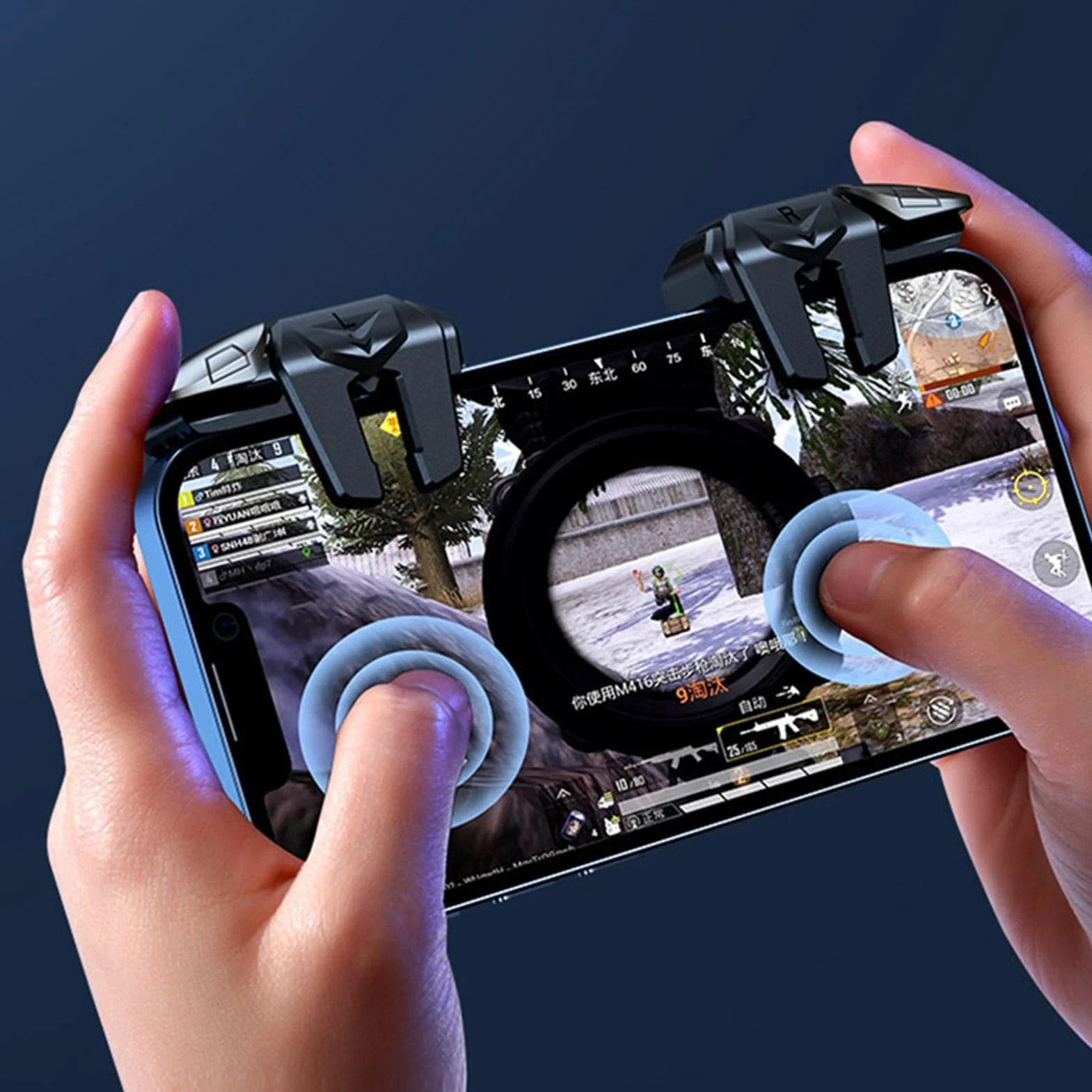 Trigger di gioco sul telefono cellulare - Trigger mobile, 2 controller di gioco per telefono | Controller di gioco intelligente con pulsante plug and play per telefono, per i giochi