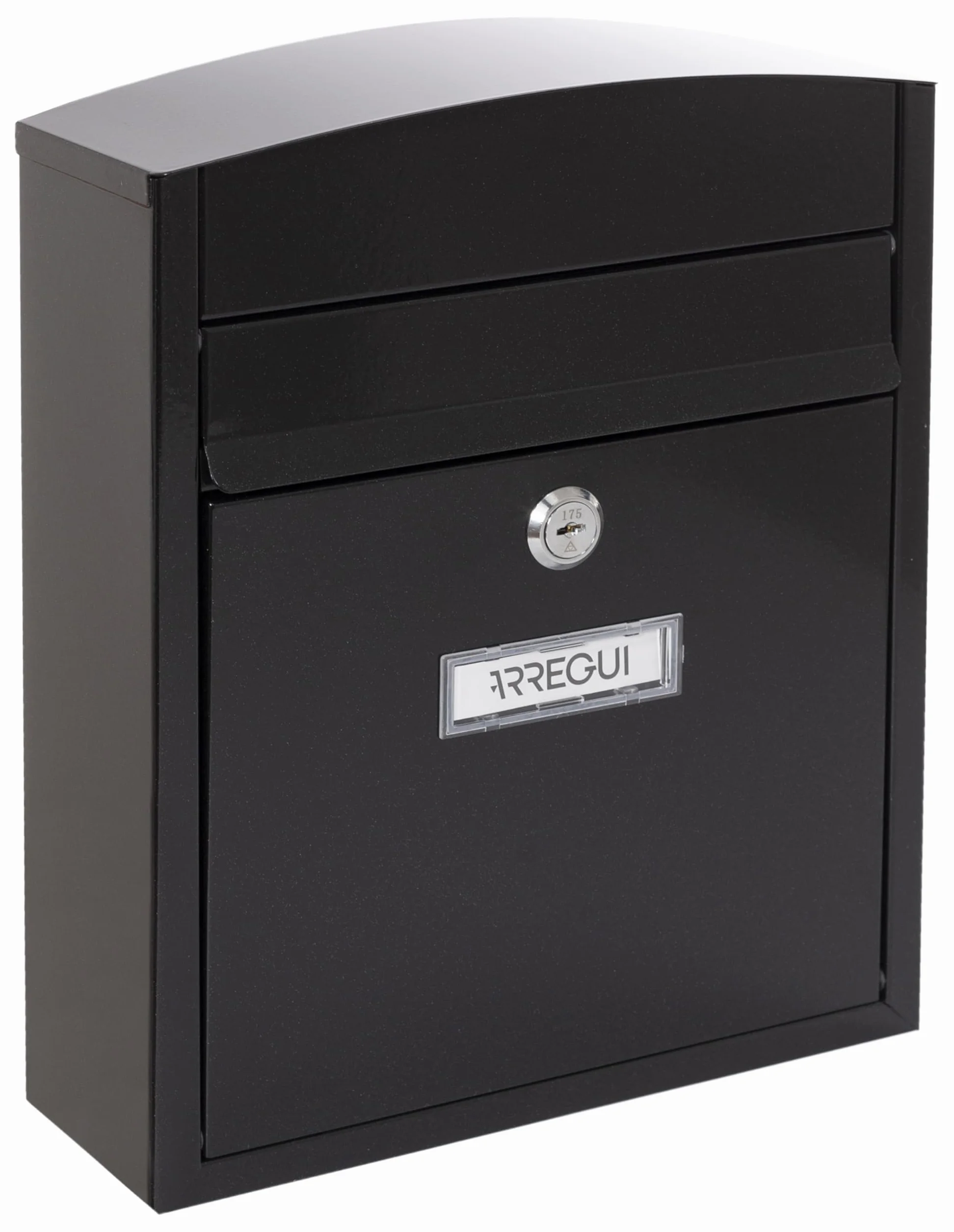 ARREGUI Compact E5734 Cassetta Postale Individuale in Acciaio da Parete Esterno S DIN A5 Nero
