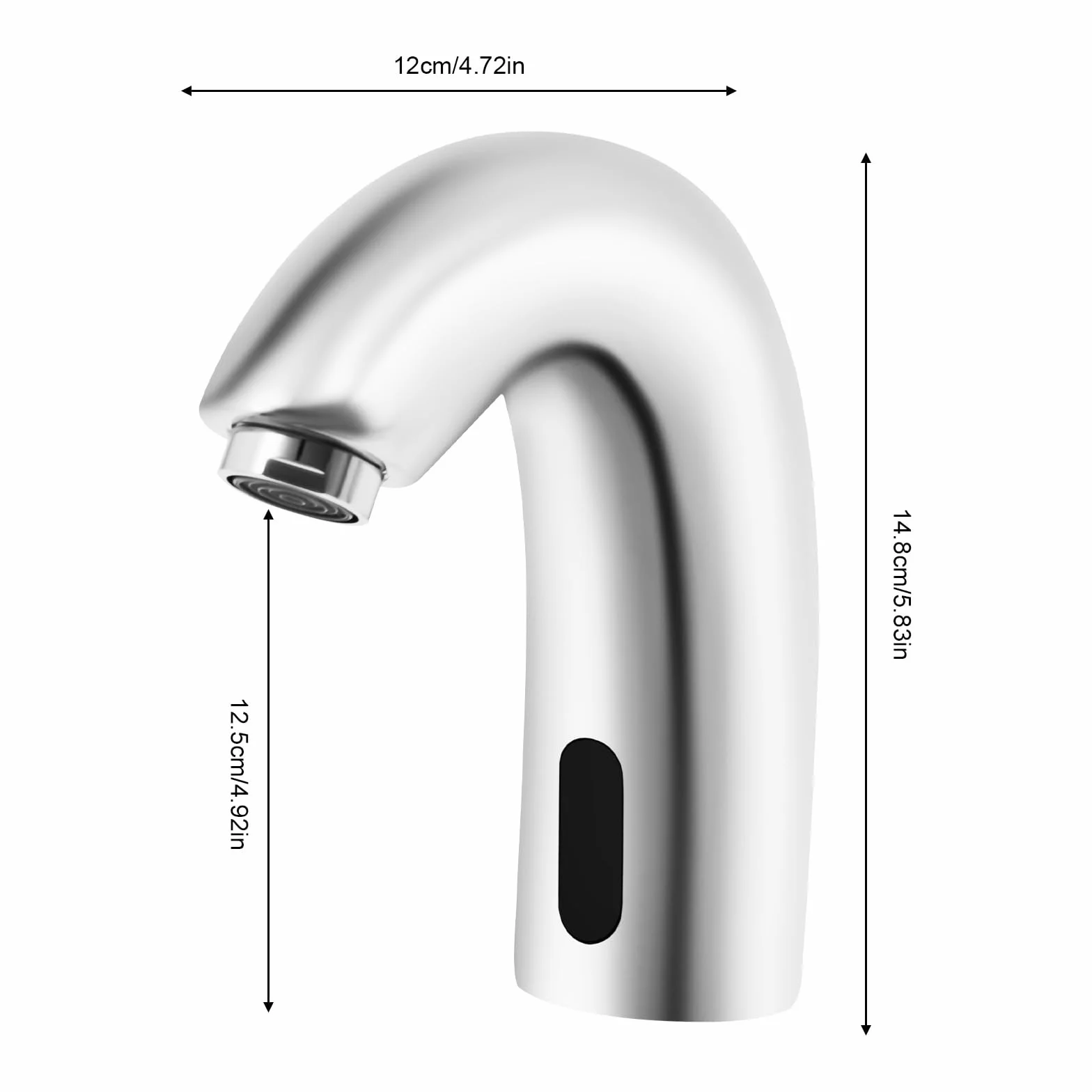 MINRS Rubinetto con sensore a infrarossi miscelatore automatico a induzione per lavabo bagno