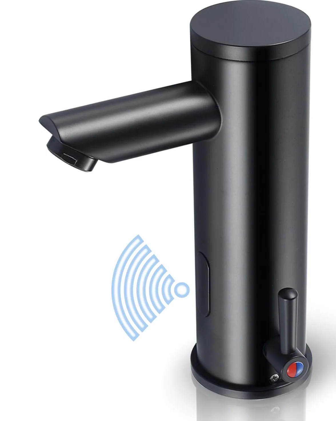 Rubinetto da bagno con sensore nero opaco miscelatore automatico a infrarossi senza contatto