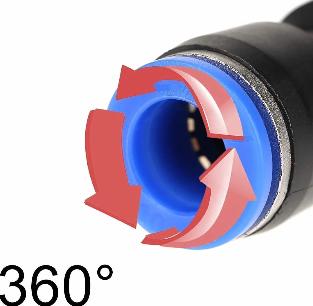 Kit fissaggio rapido Air Push 6 mm connettori pneumatici raccordi a T per tubi aria