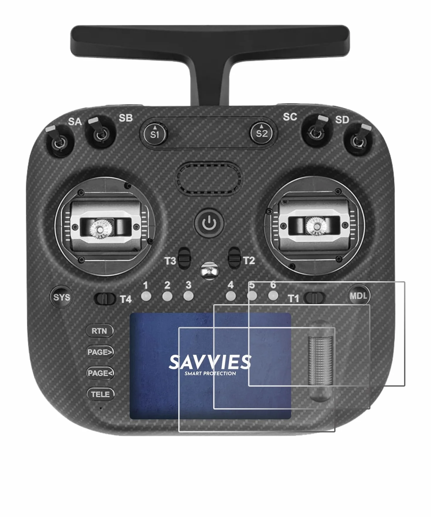 savvies 6 Pezzi Pellicola Protettiva per Radiomaster TX15 Max Protezione Schermo Trasparente