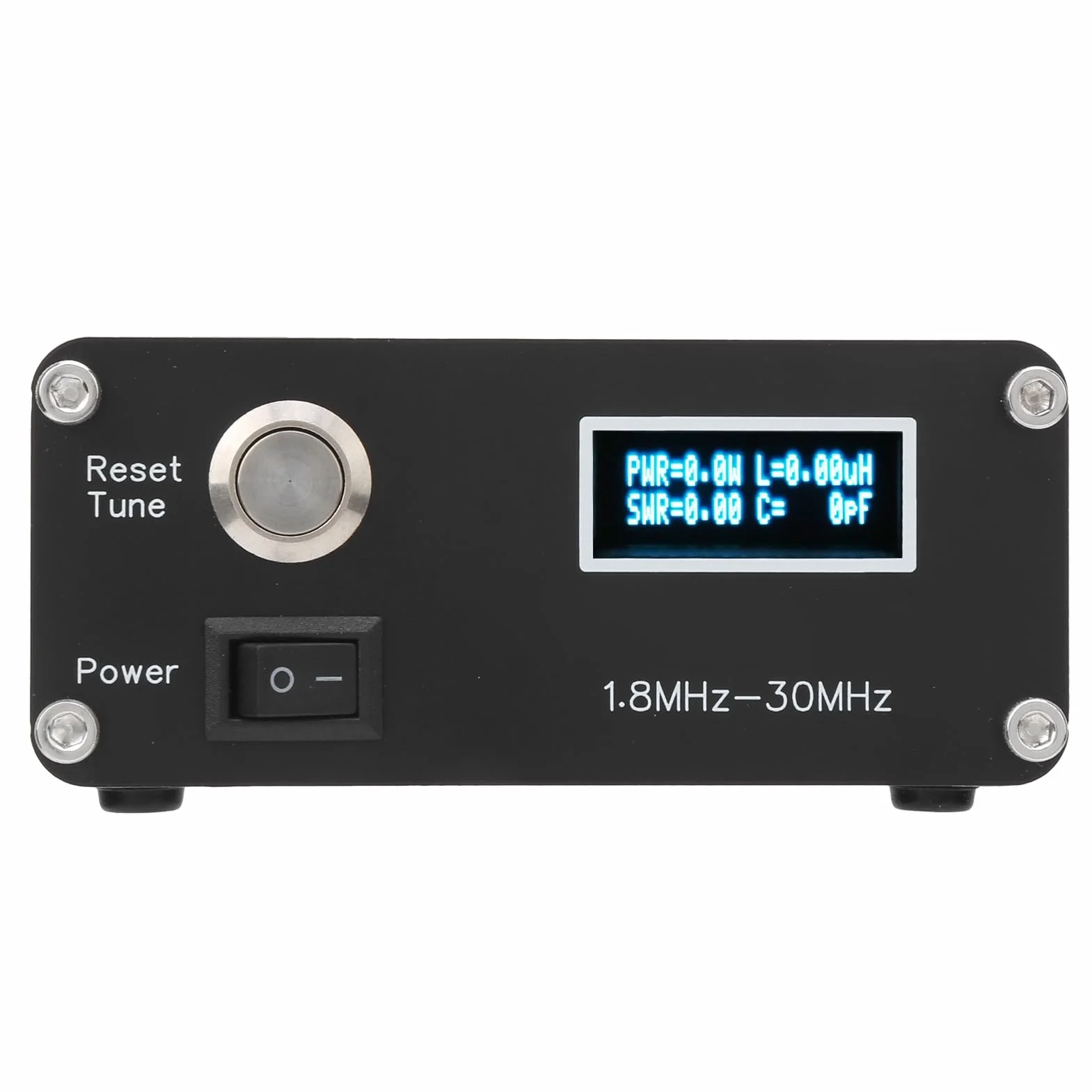 LiebeWH Sintonizzatore Antenna Automatico Tester in Lega di Alluminio Tester Sintonizzatore Antenna Tipo C 1.8-30 Mhz HY100 HAM 10-15 V CC