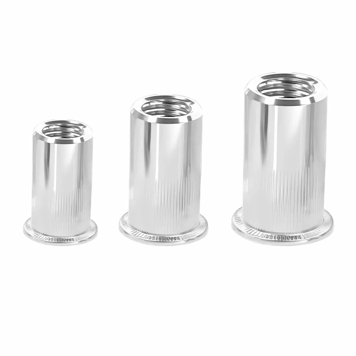 Qrity 50 Pezzi Rivetto a Testa Piatta in Acciaio Inossidabile M5 Dadi Rivetti