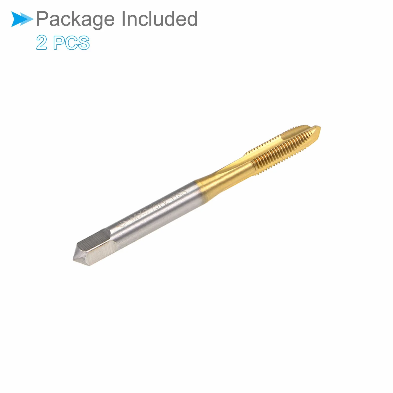 Spirale Punto Maschi M6 x 0.75 Metrico Titanio Rivestito Alta Velocità Acciaio 6542 - 2 sztuki