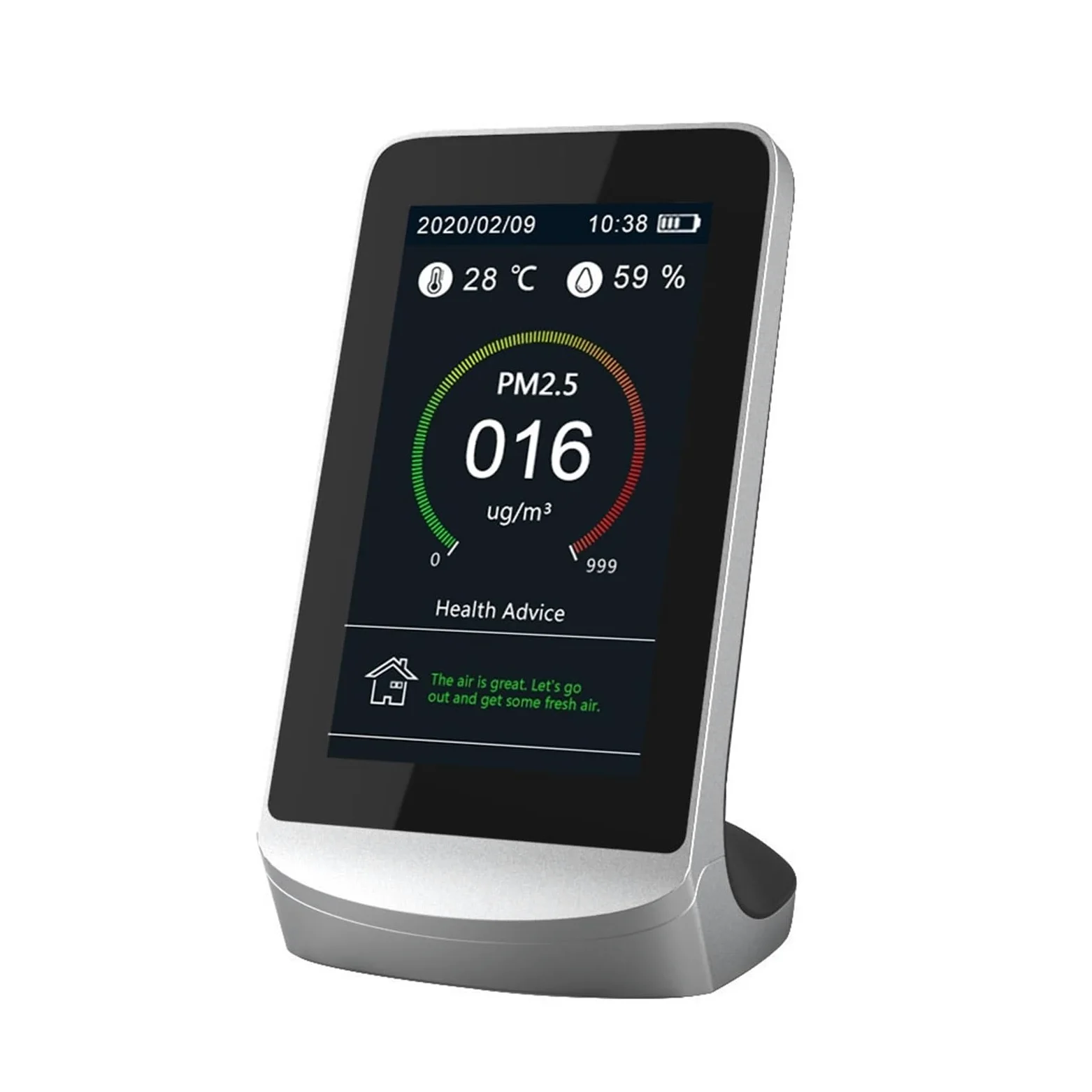 Misuratore di qualità del gas TVOC aria multifunzione for interni Analizzatore sensore anidride carbonica CO2 ad alta sensibilità Per cucina e camper