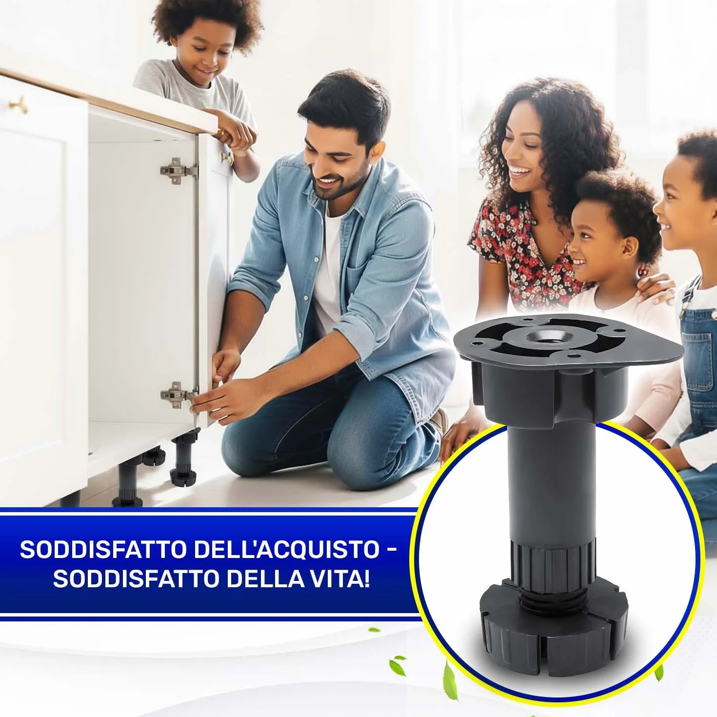 MONTERAL 20 Pezzi Piedini Regolabili per Mobili 95-165 mm Ø 27,5 mm Capacità di Carico 60 kg
