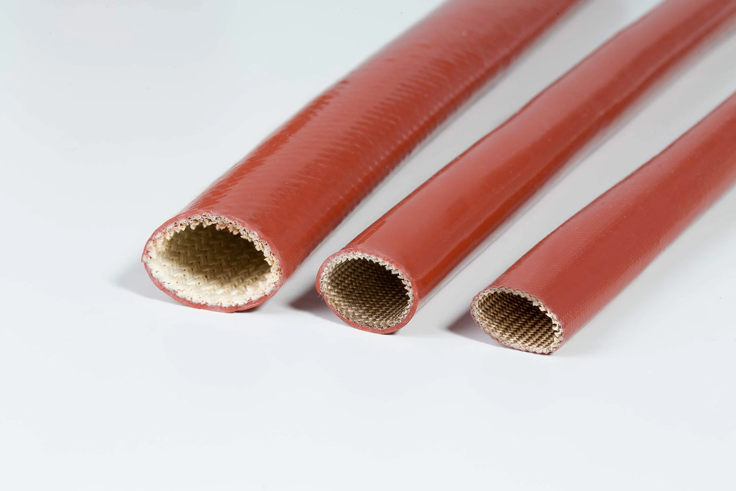 Guaina protezione tubi vano motore Auto. Resistenza calore raggi UV olio benzina, Colore ROSSO, diametro disponibile da 1 mm a 25 mm, venduto al metro (ID 4 mm)