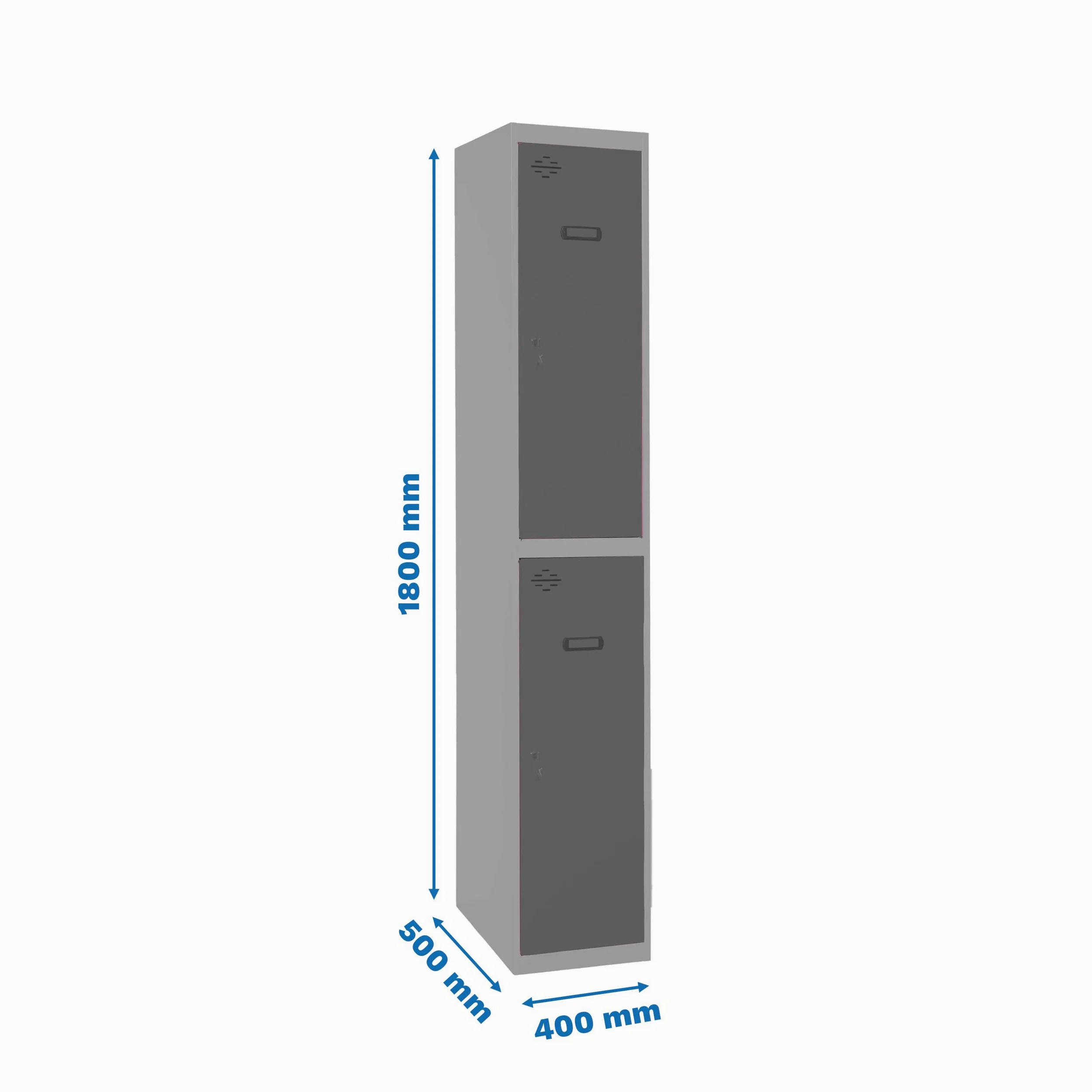 PROREGAL Armadietto AMEGO | AxLxP 180x40x50 cm | 2 scomparti | Modulo base | Grigio antracite | Spogliatoio