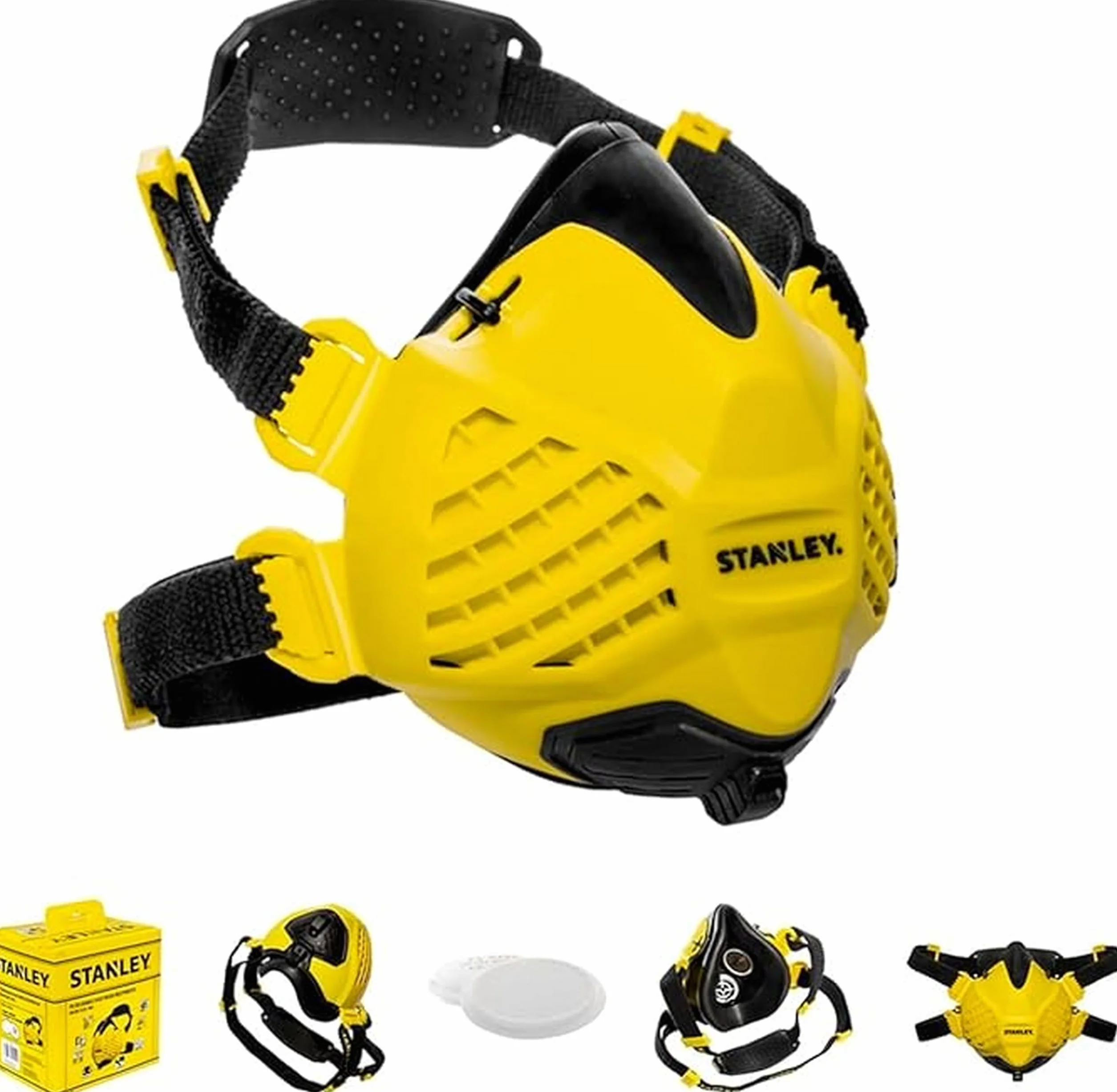 STANLEY P3 respiratore maschera anti-polvere riutilizzabile Face Fit Check filtro integrato 99,99%