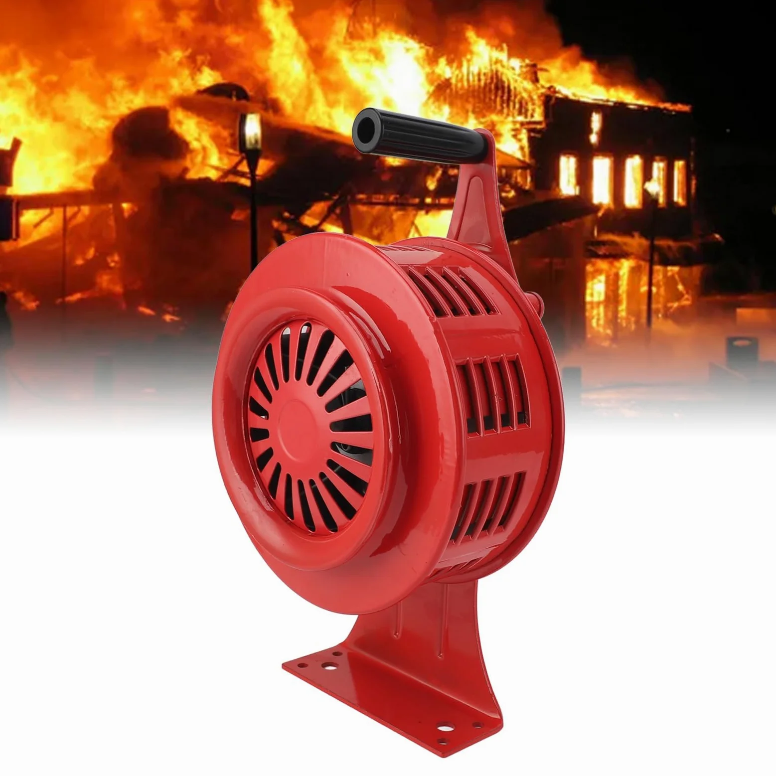 Sirena Ad Alto Volume da 125 DB a Manovella con Volume Regolabile per le Emergenze, Allarme Sonoro Impermeabile Ad Azionamento Manuale Realizzato in Lega di Alluminio per