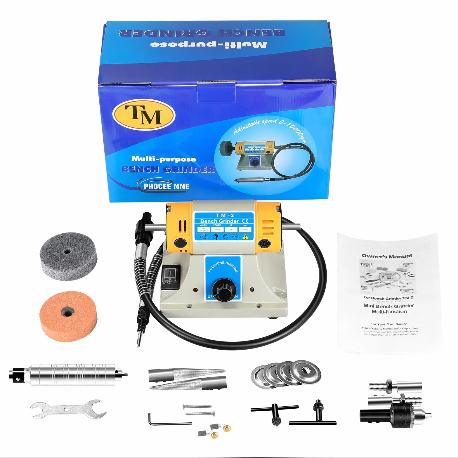 Lucidatrice da banco 350W 10000 rpm per taglio e lucidatura giada