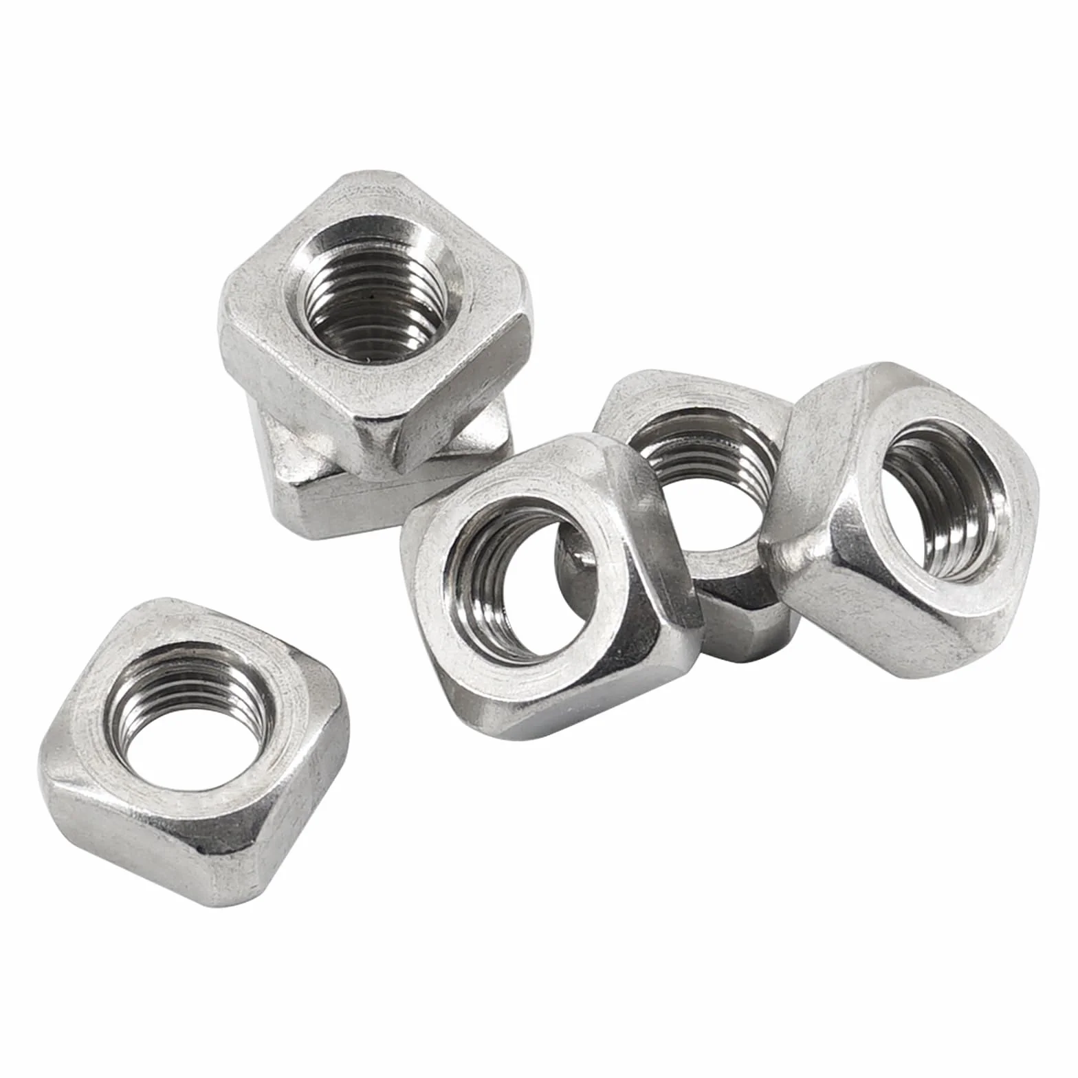 Dado quadrato M4 304 in acciaio inox confezione da 100