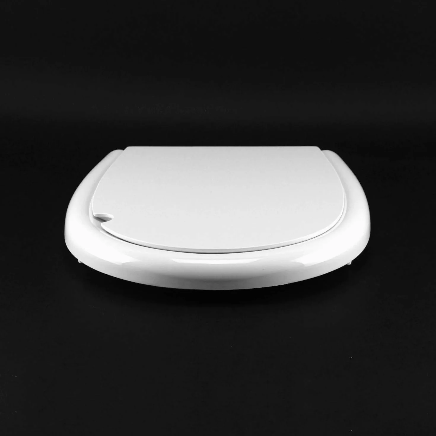 IDROTOP Copriwater per Cesame Aretusa come Originale, Ovale, Bianco | Anima in legno, Poliestere lucido, Cerniera tubetto ottone cromato, Made in Italy
