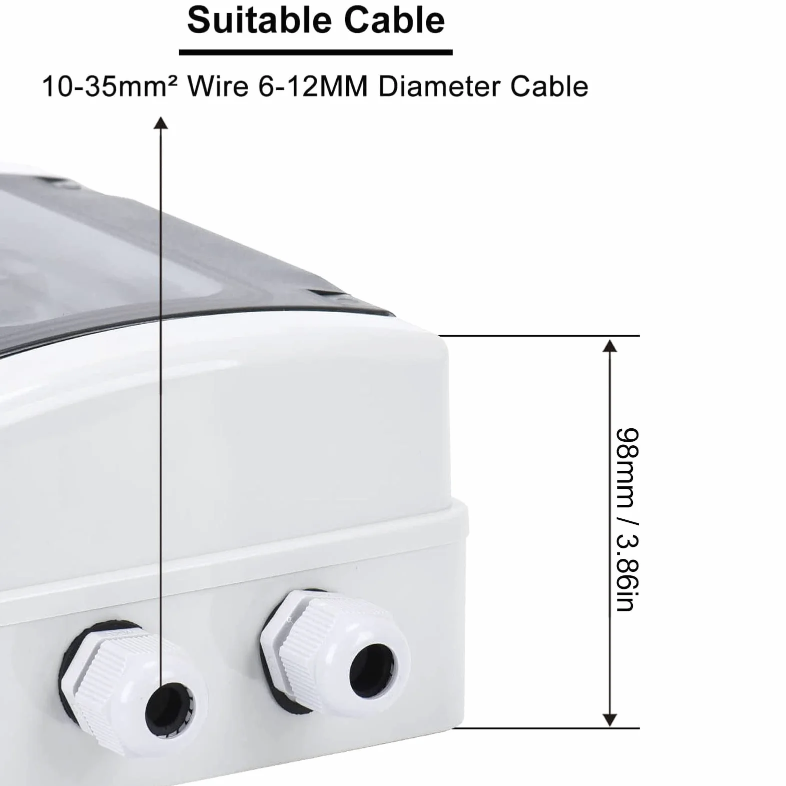 flexman Interruttore Automatico Miniaturizzato CC, Sezionatore Solare Impermeabile 2P CC 1000 V 100 A, Interruttori Automatici CC per Sistemi Fotovoltaici per Array Fotovoltaici RV