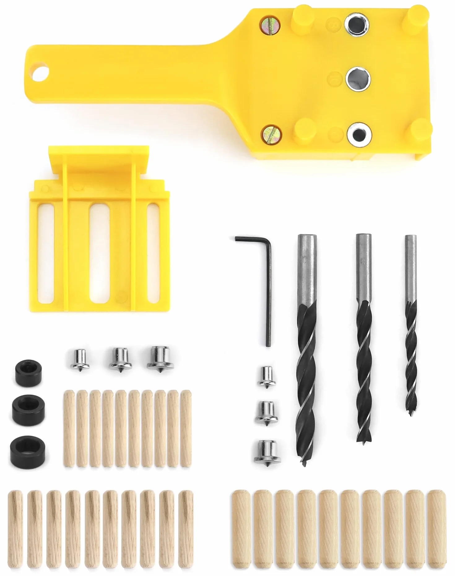 QWORK Dima per Fori a Tasca, Strumento di Foratura Portatile per Chiodi in Legno, 6 mm 8 mm 10 mm