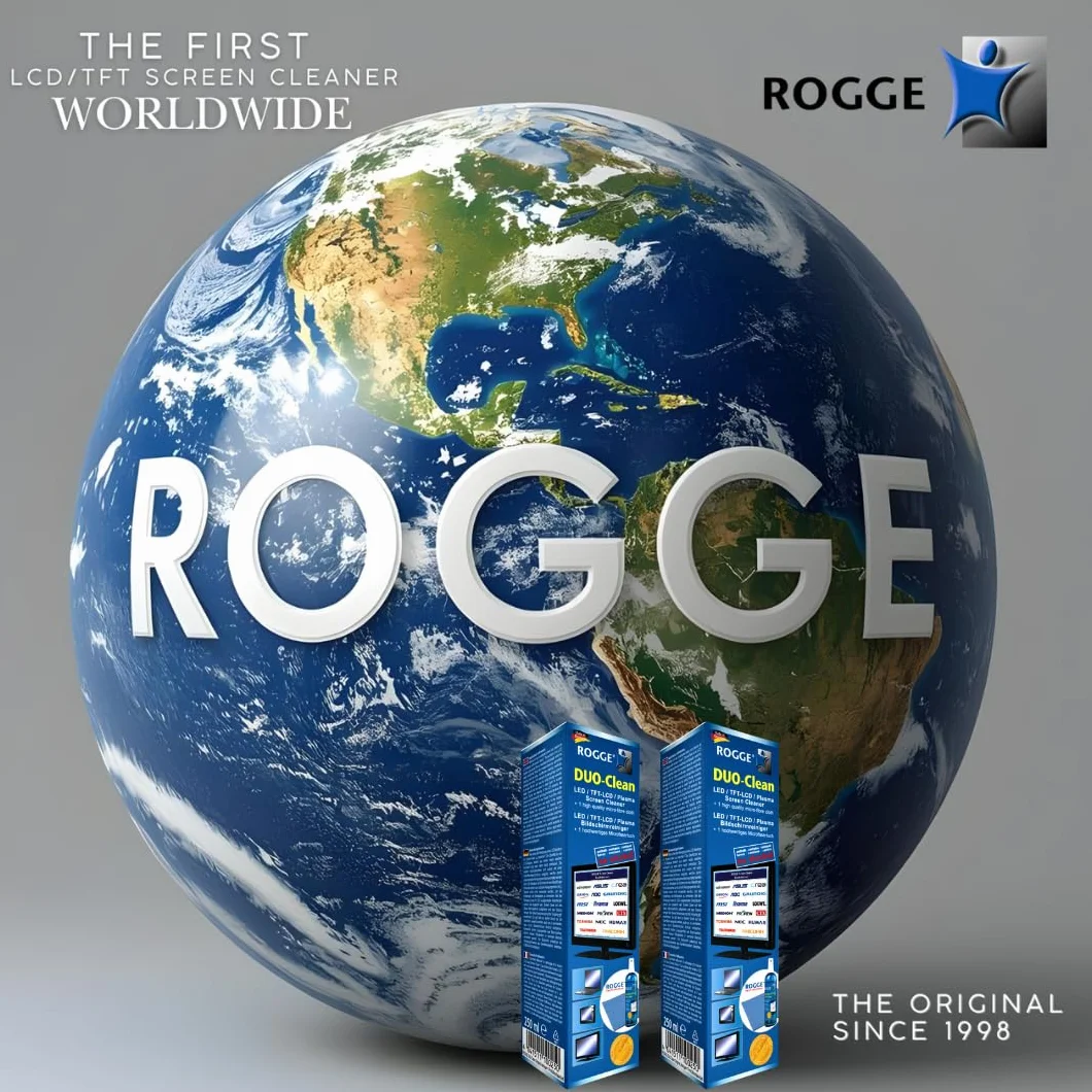 ROGGE DUO-Clean Original. LCD, TFT, LED TV Touch Screen + Plasma Cleaner incl. Microfiber Wipes 38x40cm.The Original since 1998.