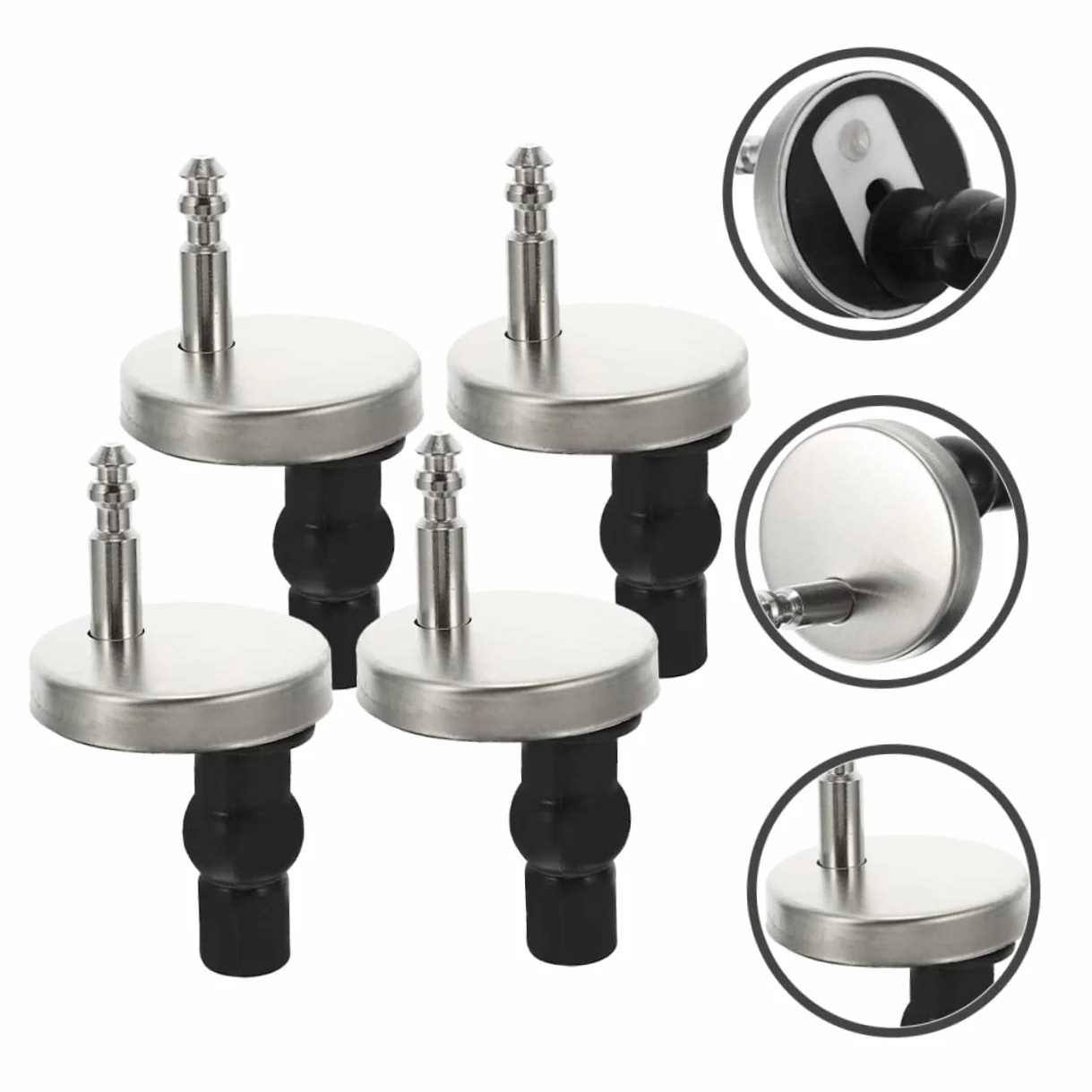 Set 4 Pezzi Bulloni e Dadi di Fissaggio in Acciaio Inox per Sedile Wc, Raccordi a Sgancio Rapido