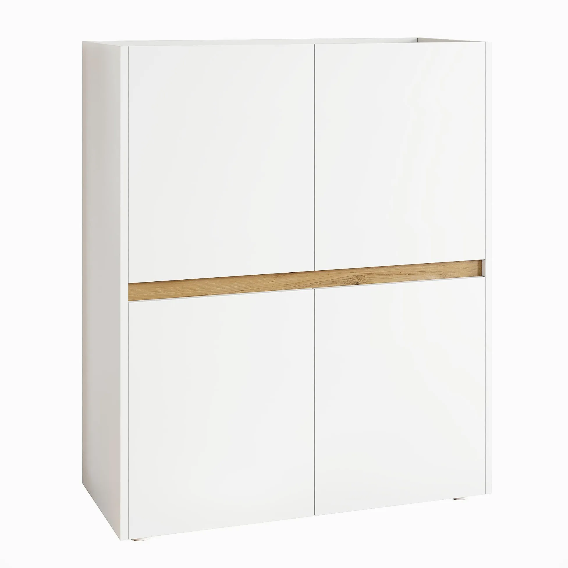 Armadietto alto, 90 x 40 x 110 cm, ripiani regolabili, credenza, armadietto moderno, cassettiera, armadio alto