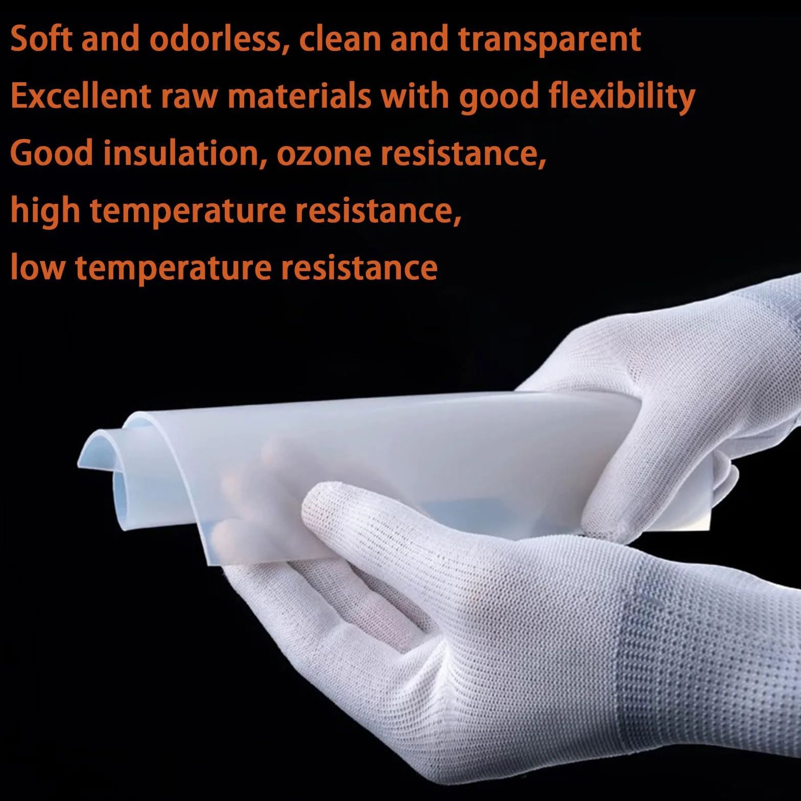 Foglio in Silicone 50mm*50mm*4mm, Lastra in Gomma Flessibile, Resistente alle Alte Temperature, Impermeabile, Antiscivolo, Grado Alimentare
